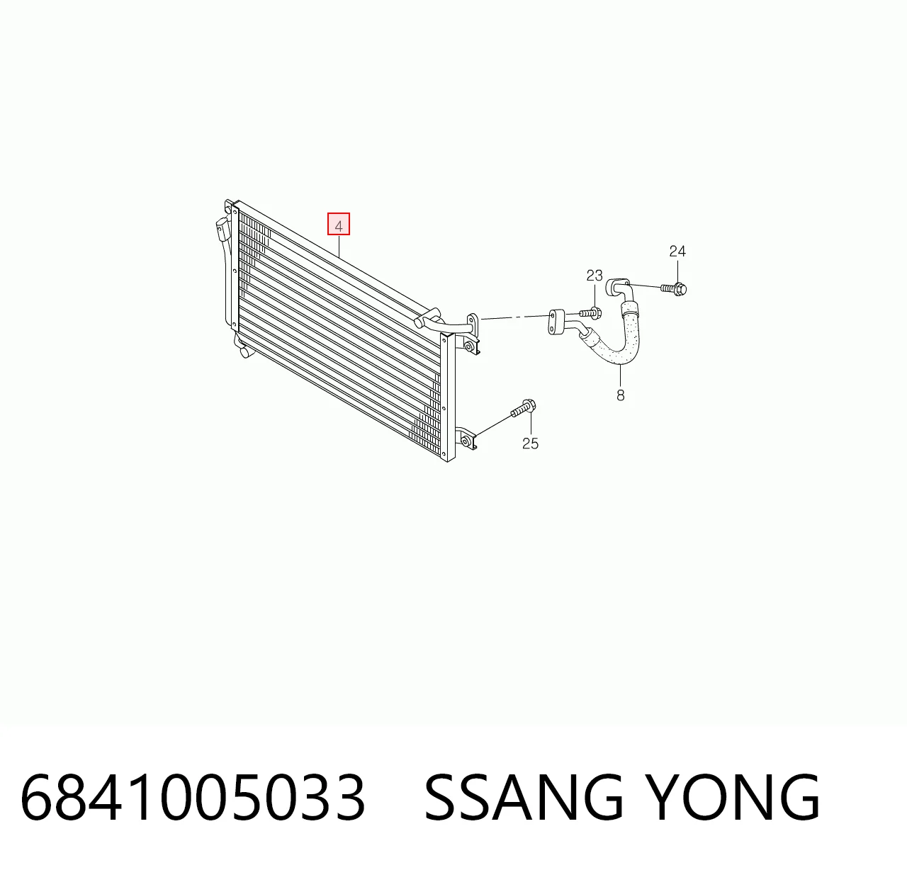 Chłodnica klimatyzacji SsangYong Musso SUV (FJ) (1995 - 2006) cena, od 60,89 USD