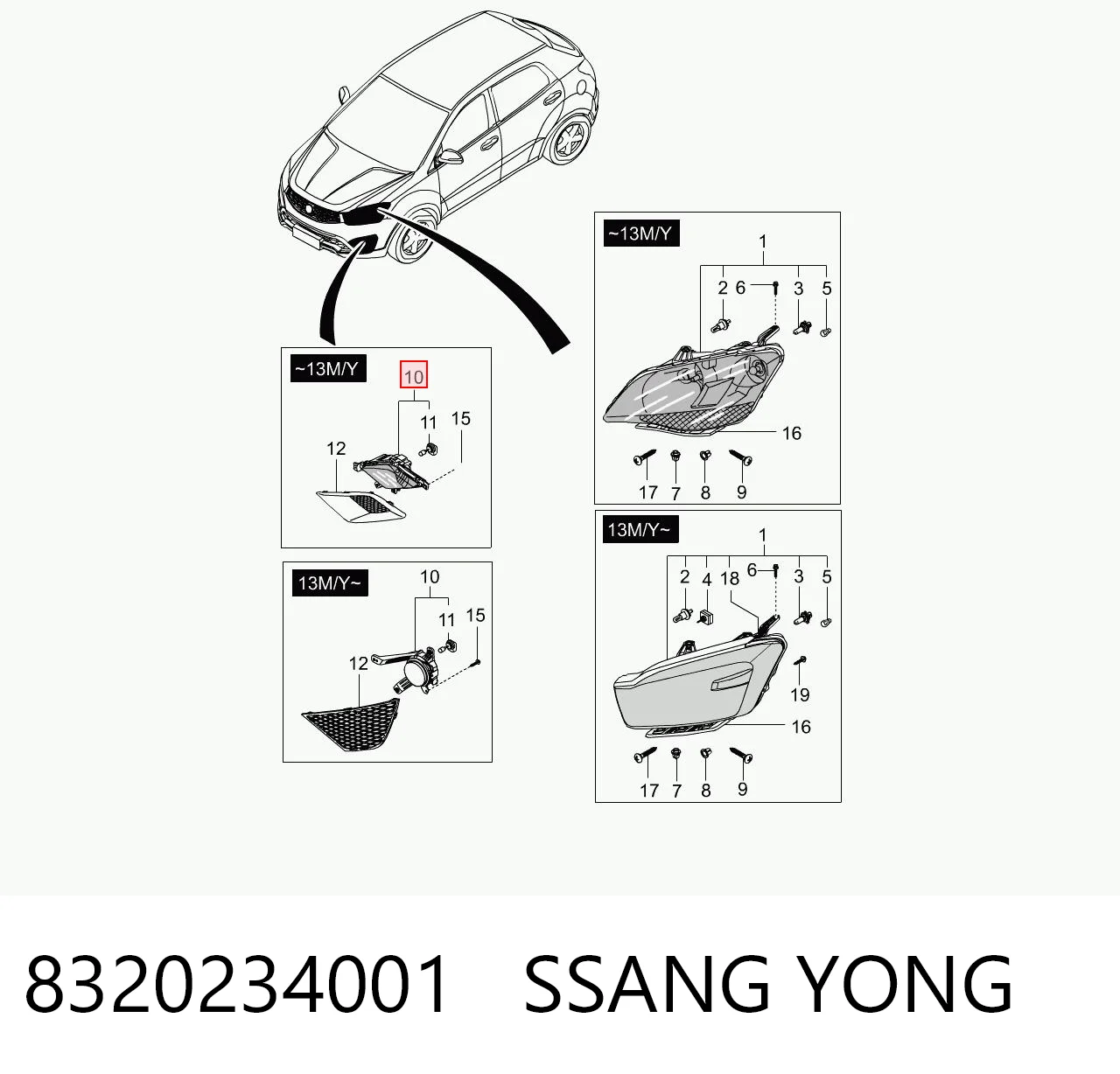 8320234001 Ssang Yong