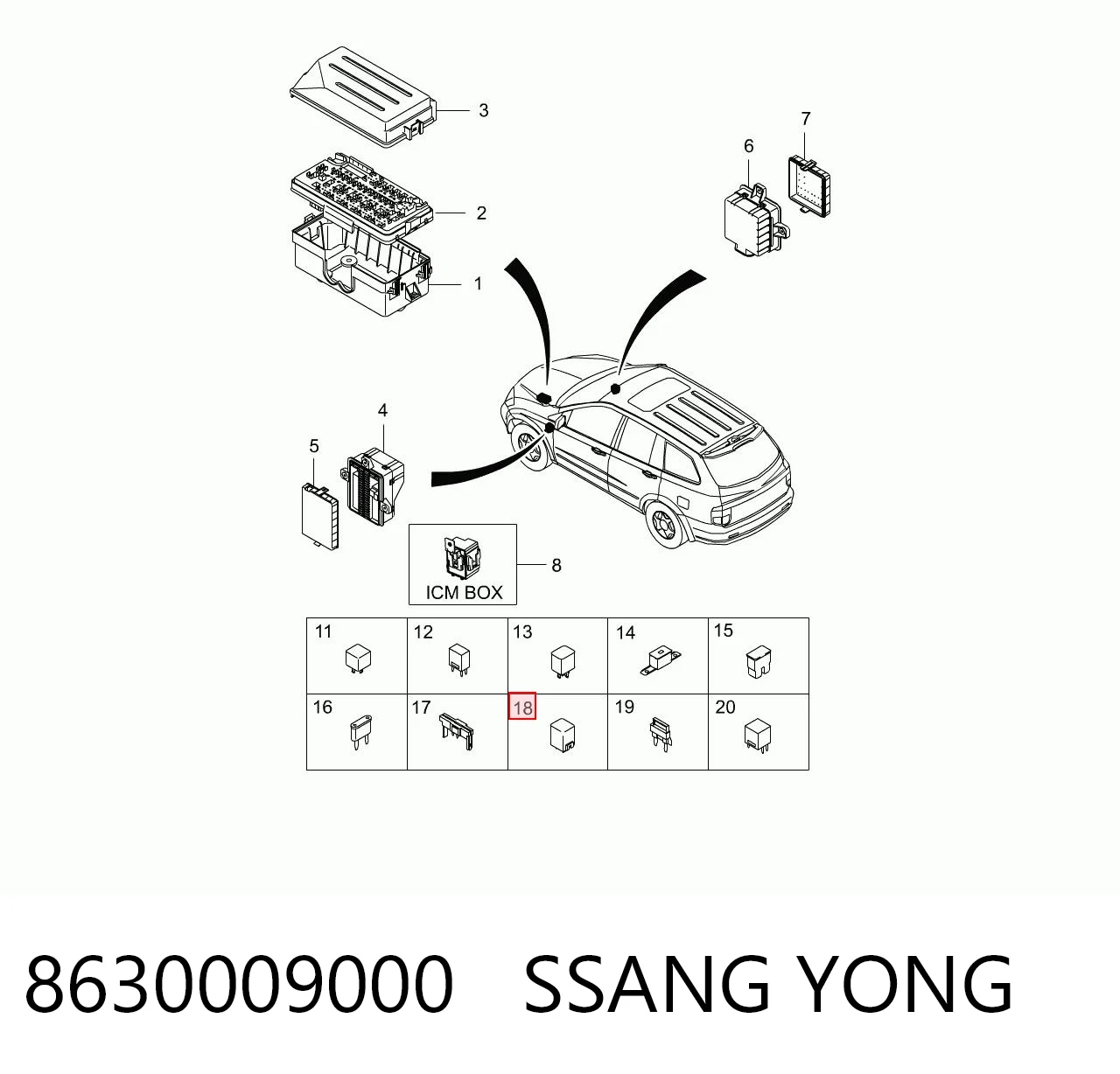 8630009000 Ssang Yong