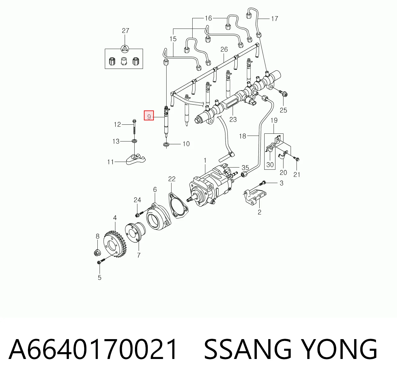 Wtryskiwacz paliwa SsangYong Rexton I SUV (RJ) (2002 - 2006) cena, od 199,35 USD