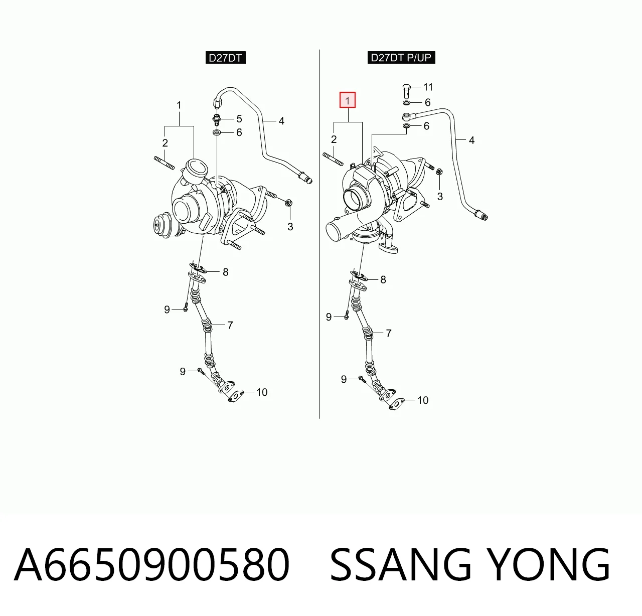 Do koszyka 6650901780 Hyundai/Kia Turbina
