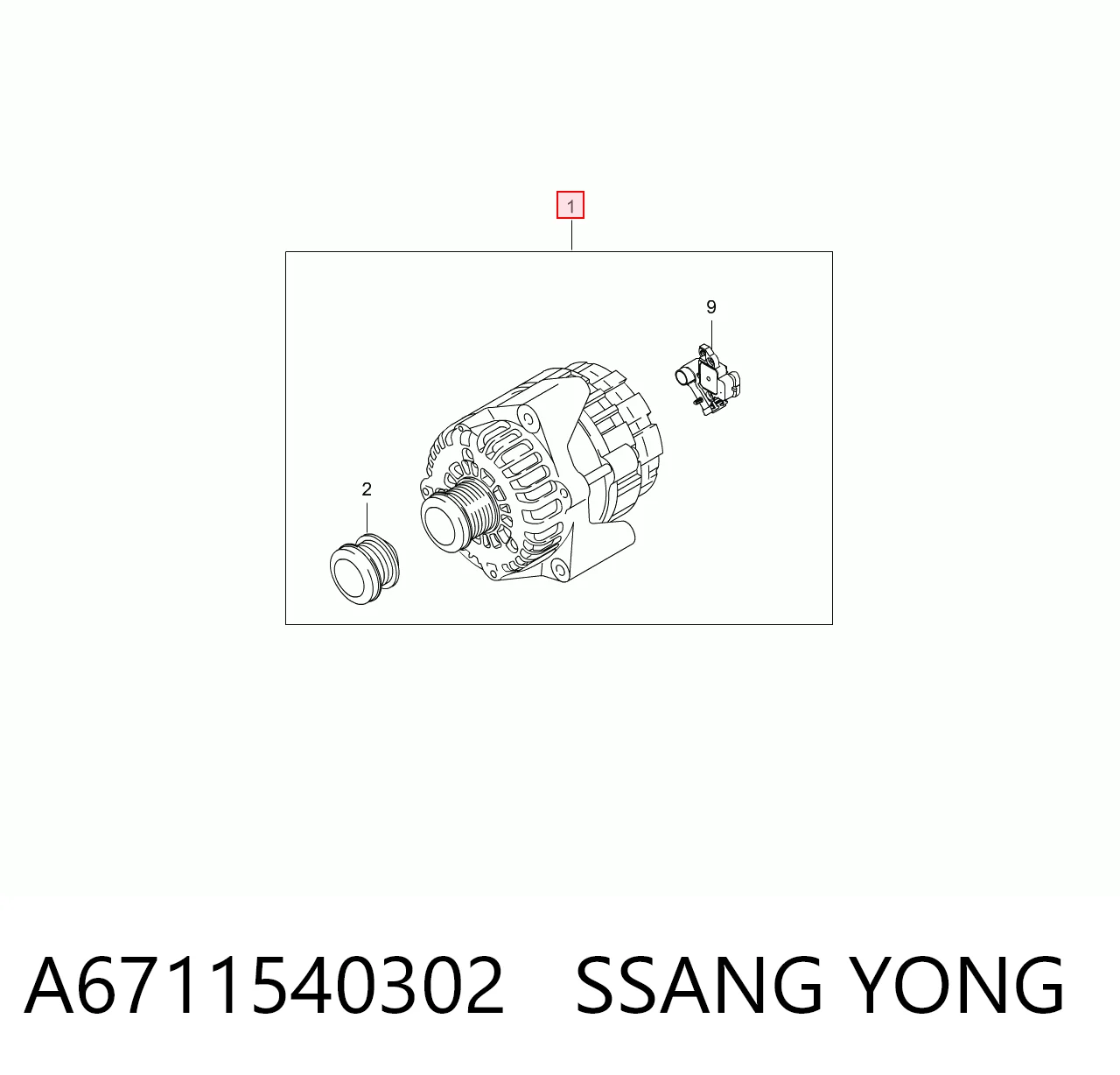 A6711540302 Ssang Yong Alternator