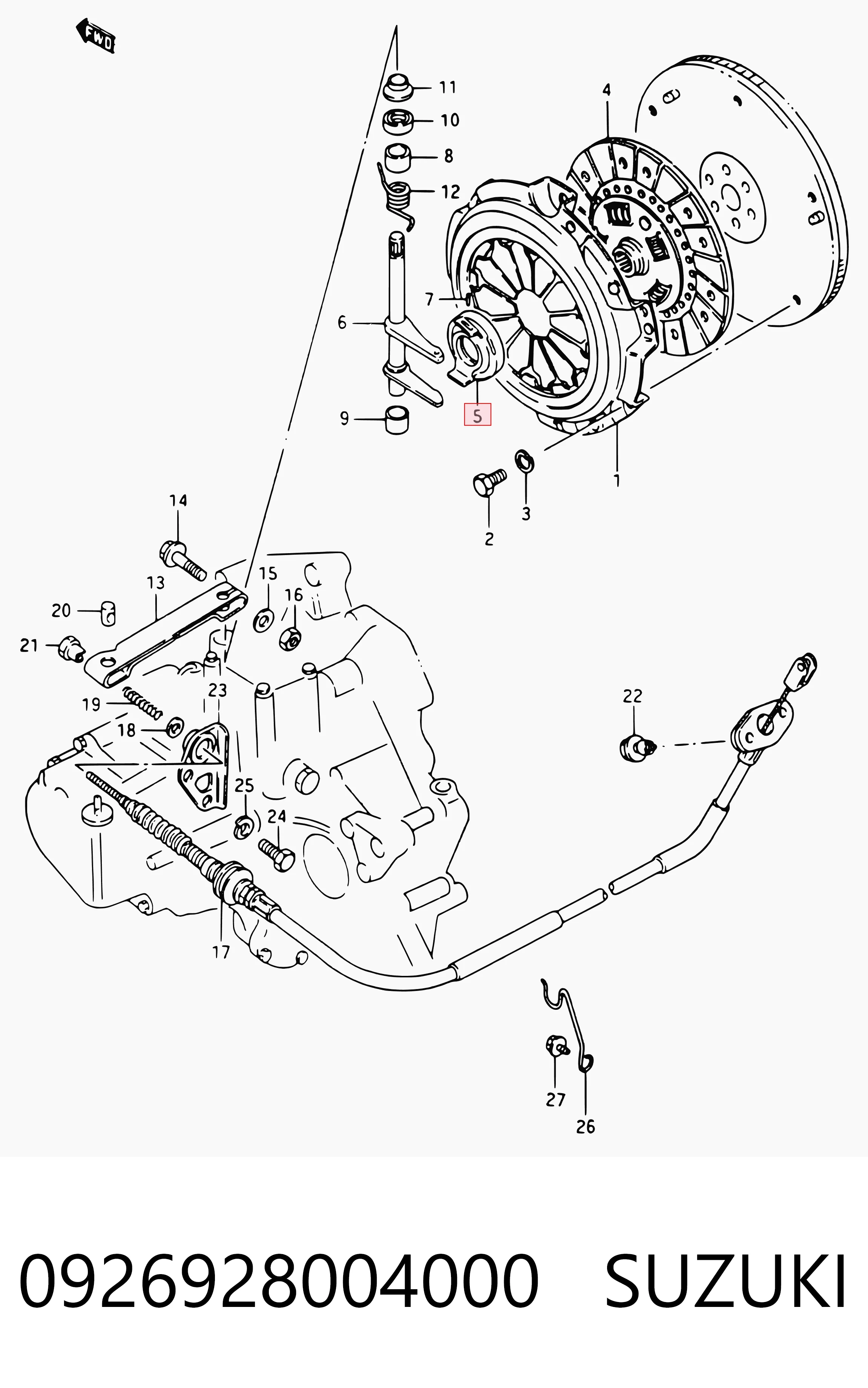 0926928004000 Suzuki Łożysko wyciskowe sprzęgła