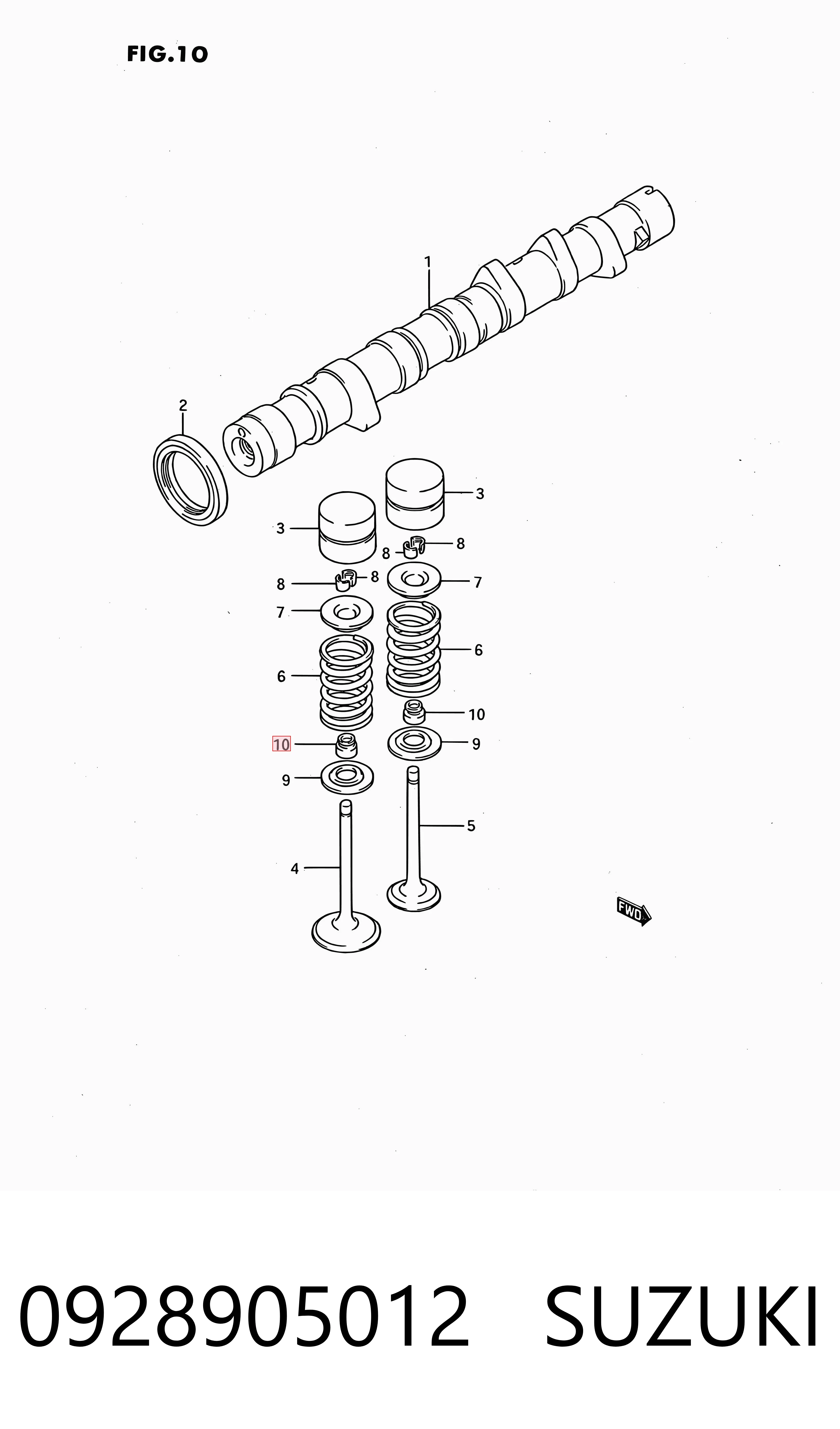 Do koszyka 0928905012 Hyundai/Kia Uszczelniacz zaworu dolotowego/wylotowego