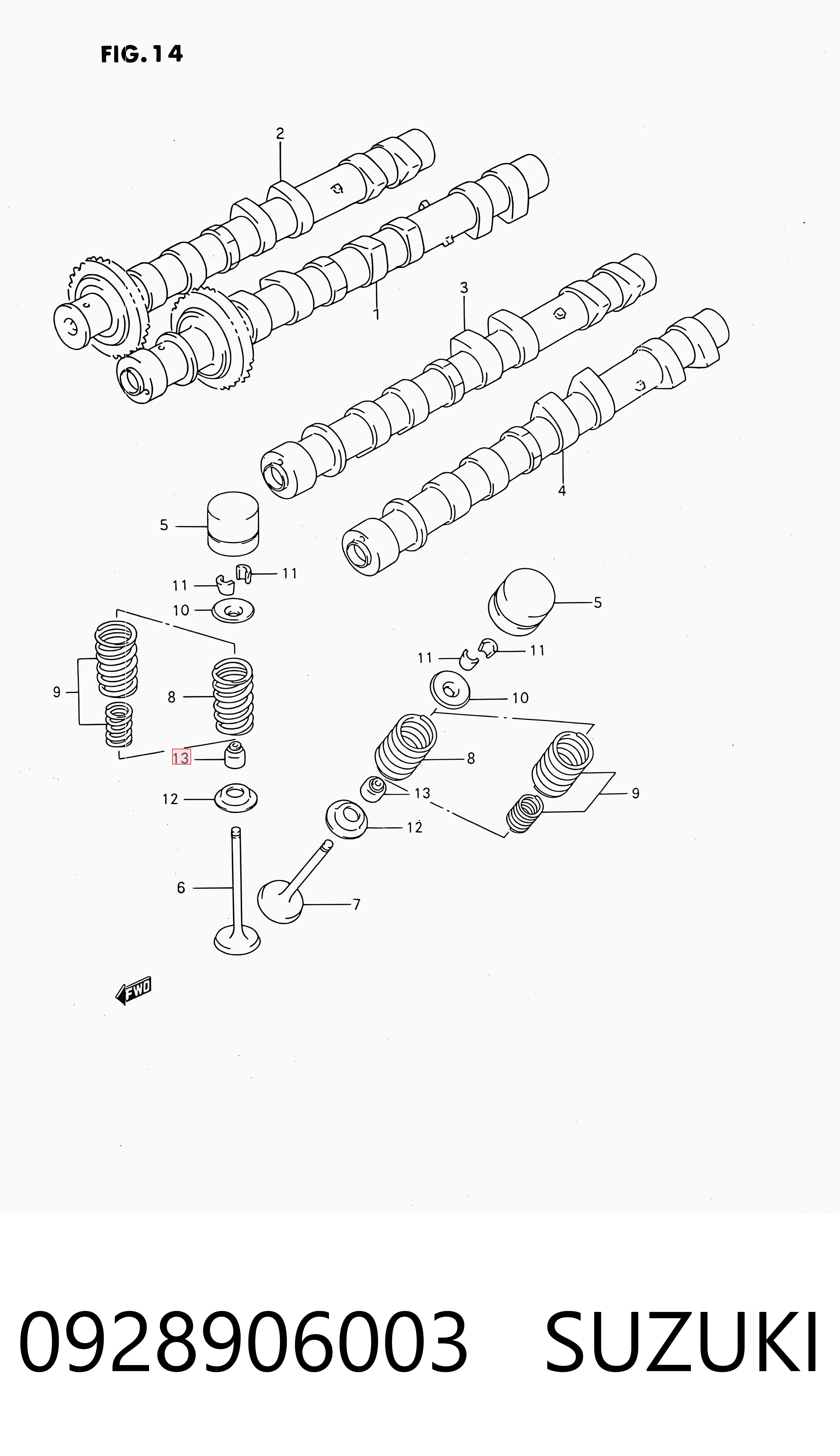Uszczelniacz zaworu dolotowego/wylotowego Hyundai/Kia 0928906003