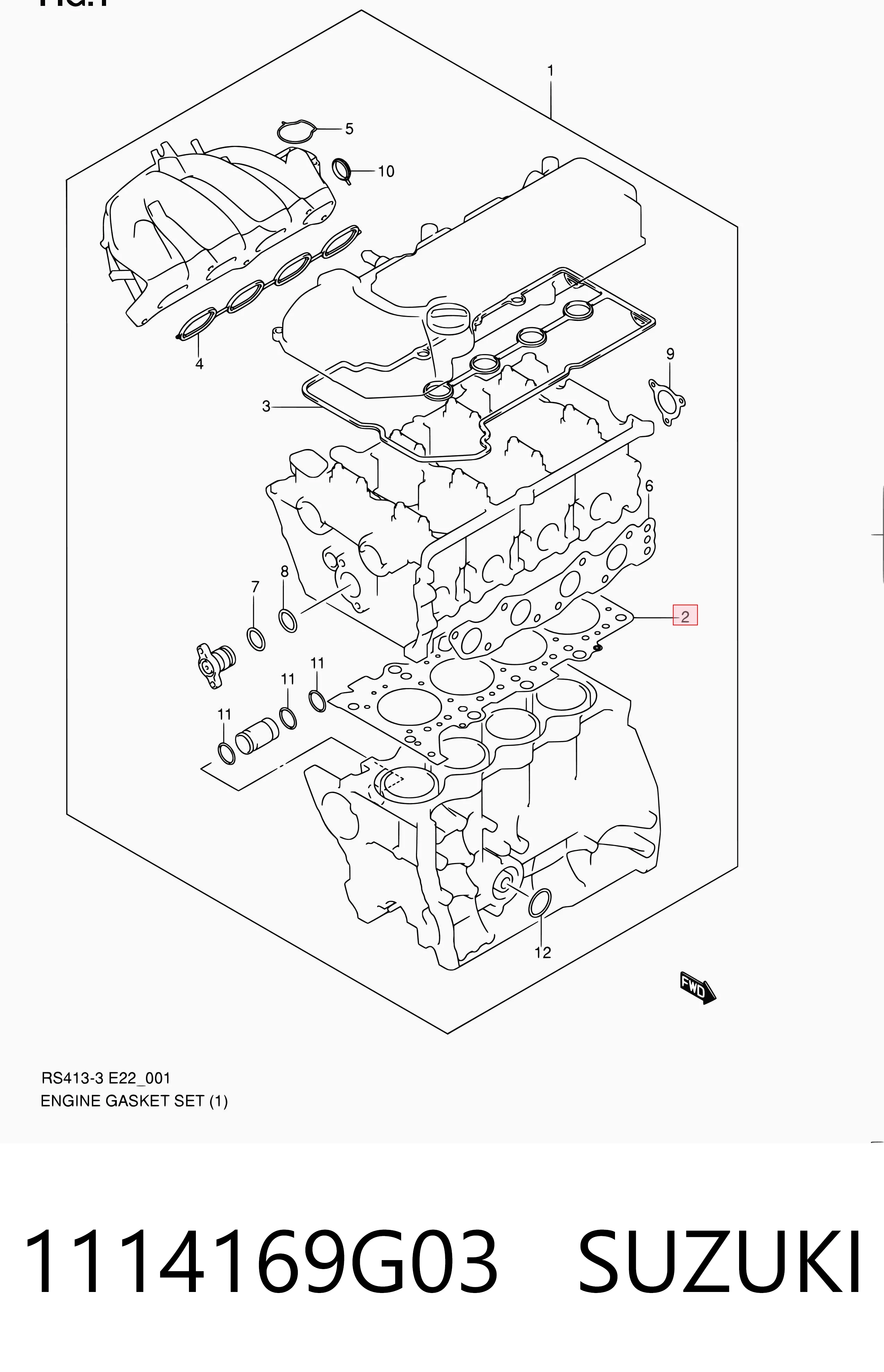 Do koszyka 71741918 Fiat/Alfa/Lancia Uszczelka głowicy cylindrów