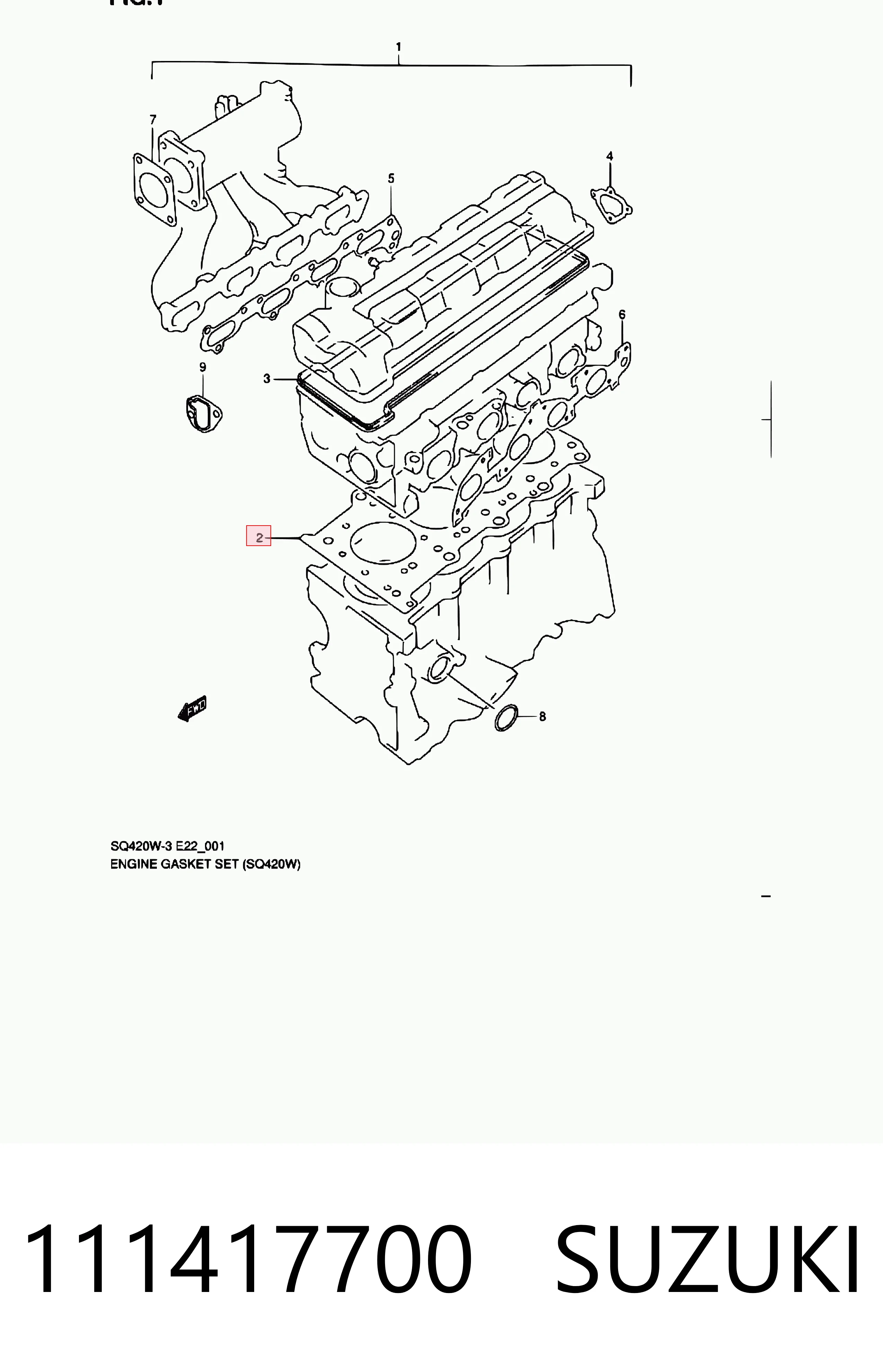 Uszczelka głowicy cylindrów do Suzuki Baleno  EG
