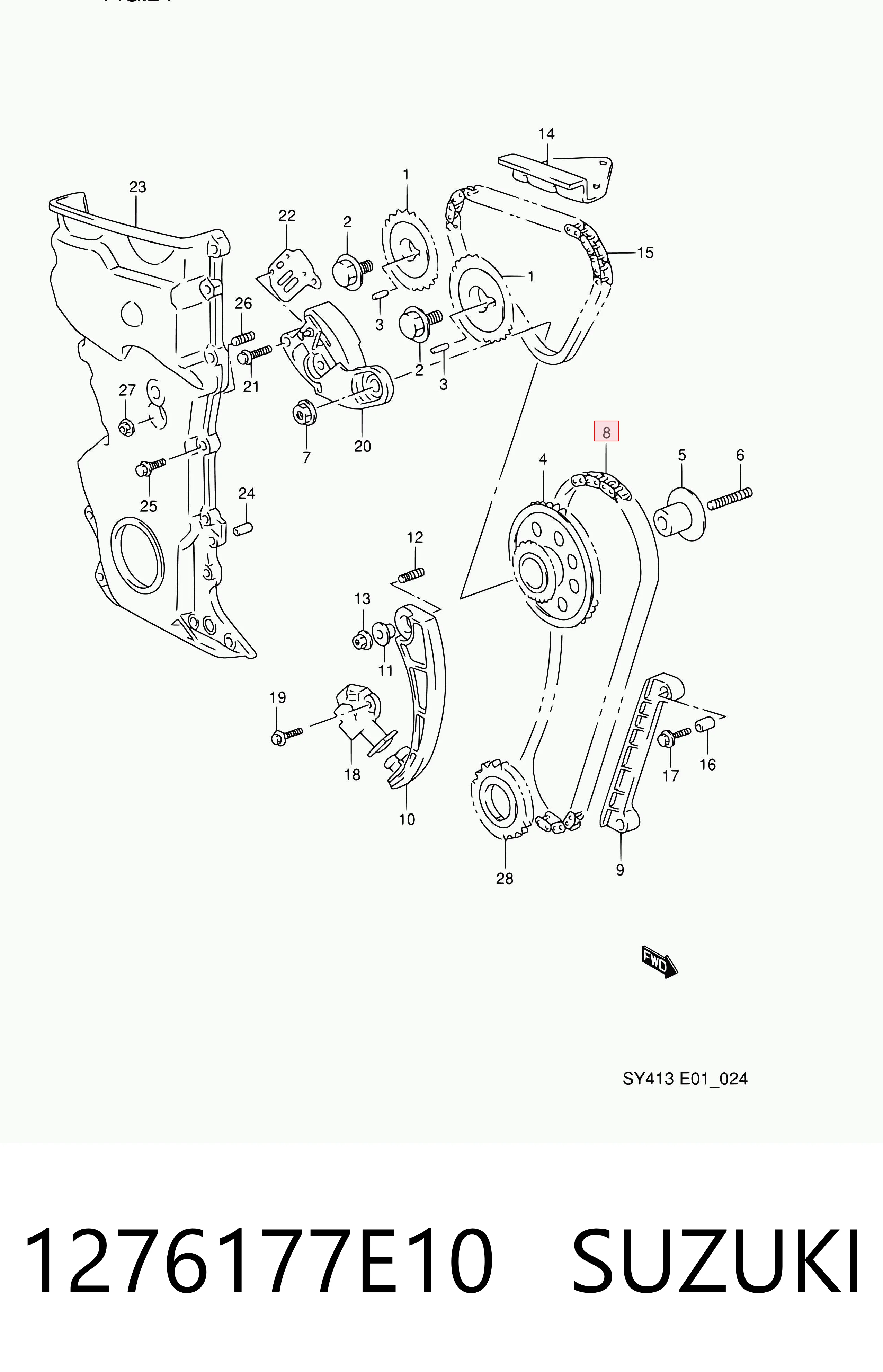 Łańcuch rozrządu Suzuki Vitara SUV (ETJA) (1988 - 1998) cena, od 72,05 USD