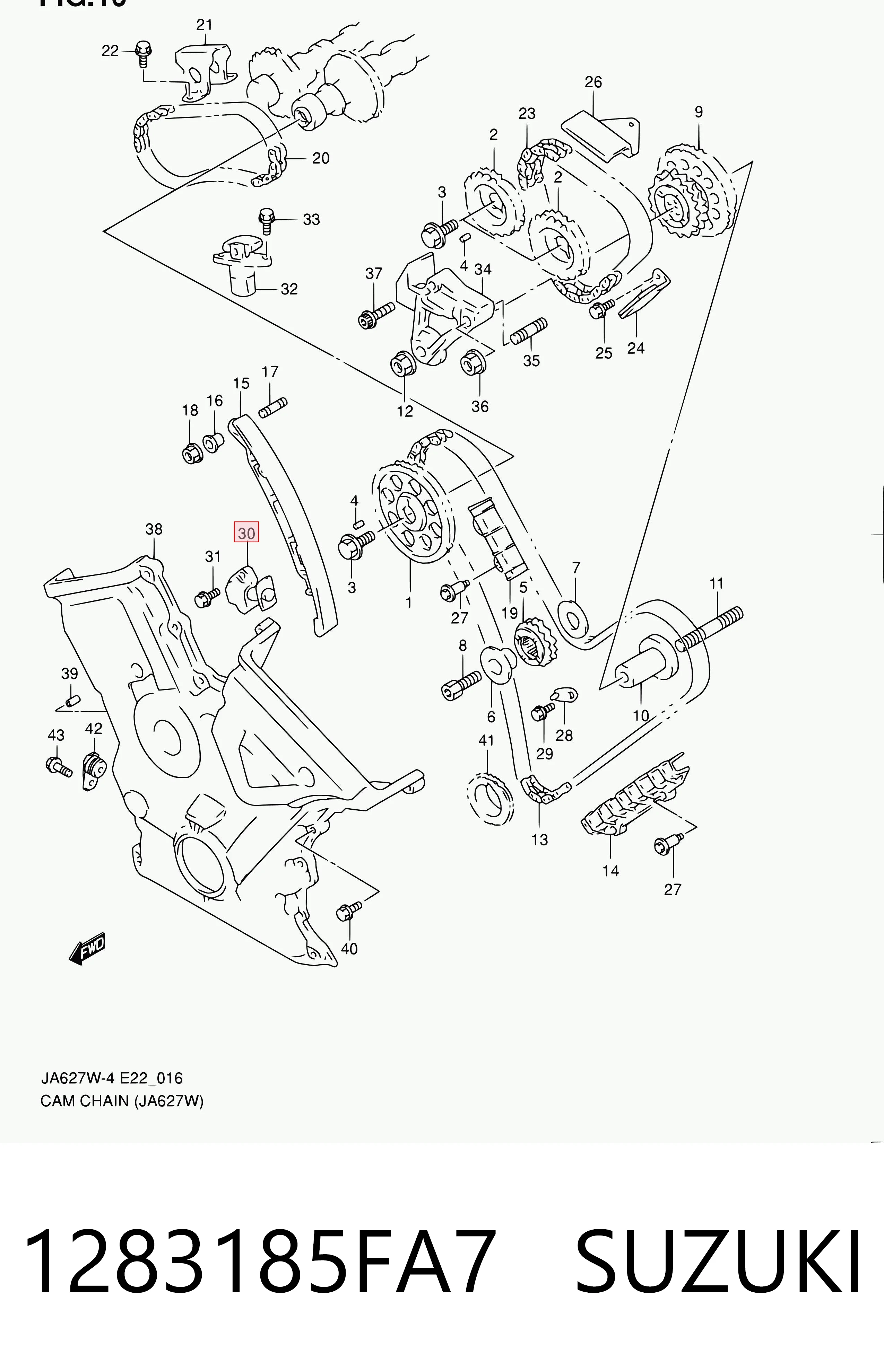 1283185FA7 Suzuki Napinacz łańcucha rozrządu