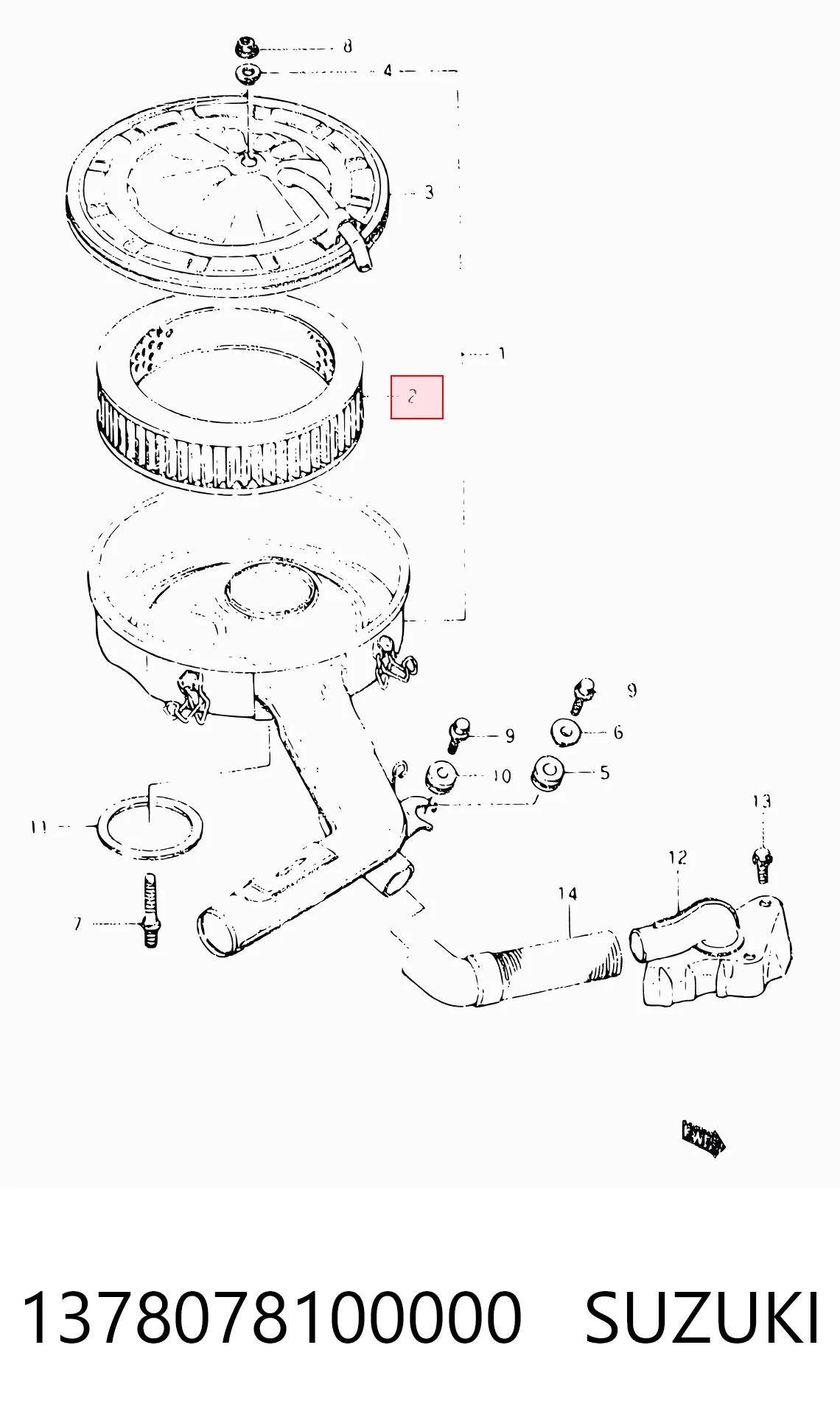 0004371570 Fiat/Alfa/Lancia Filtr powietrza