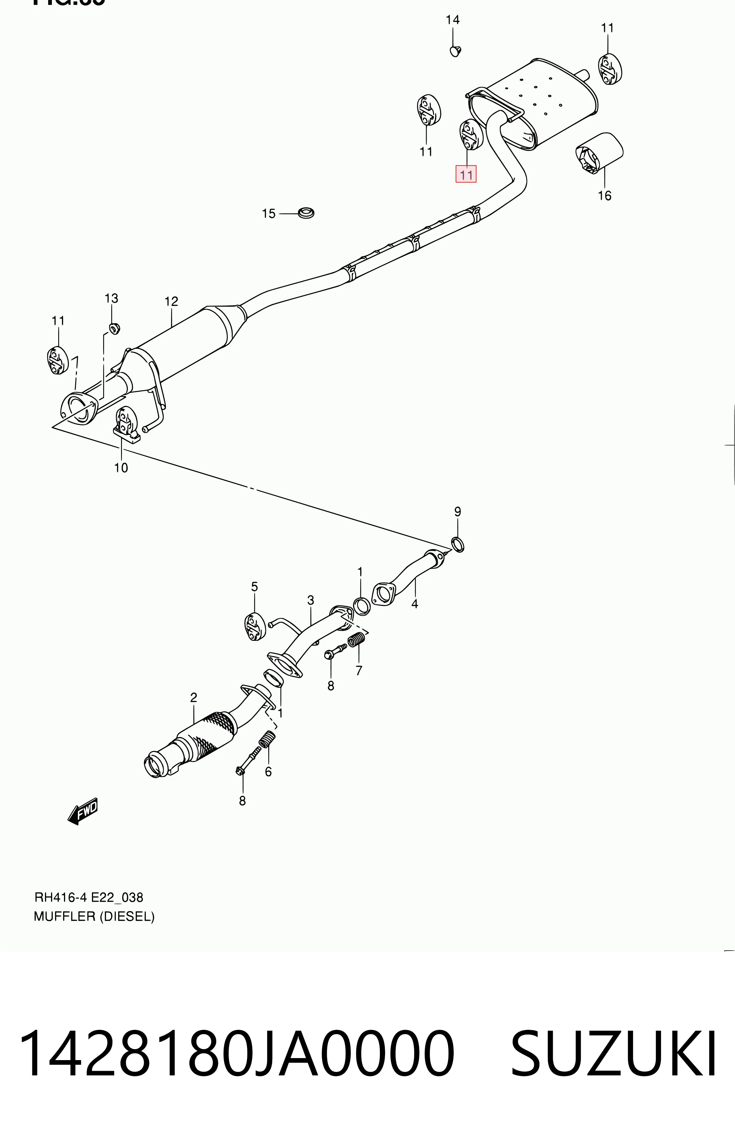 Poduszka mocowania tłumika do Nissan Qashqai J10