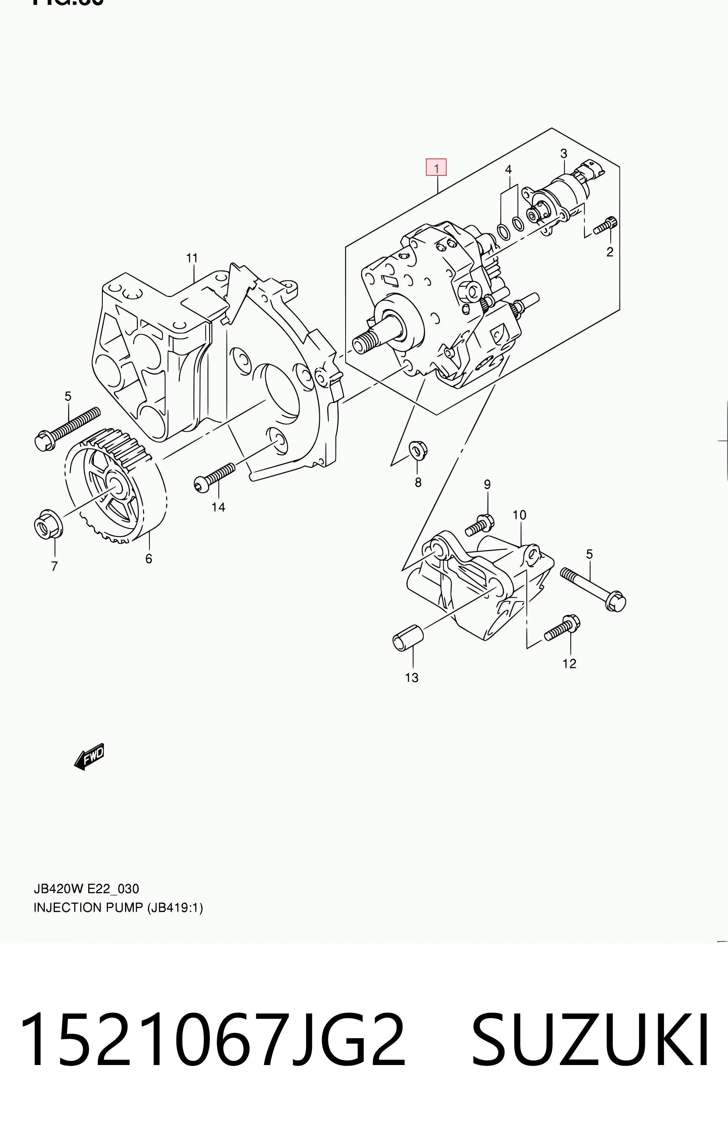 Pompa wtryskowa wysokiego ciśnienia do Suzuki Grand Vitara  JB