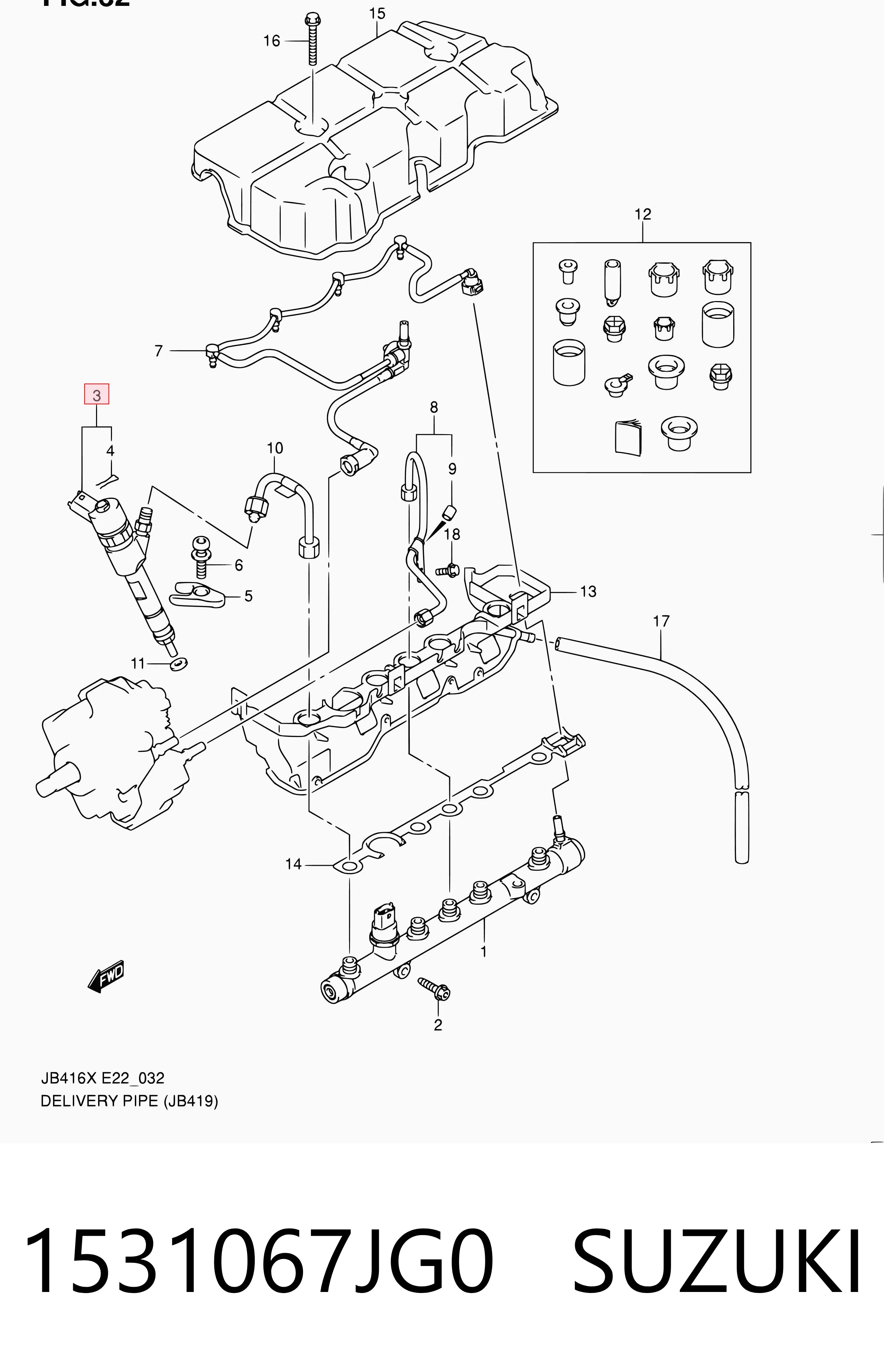 Do koszyka Wtryskiwacz paliwa Suzuki Grand Vitara  JB