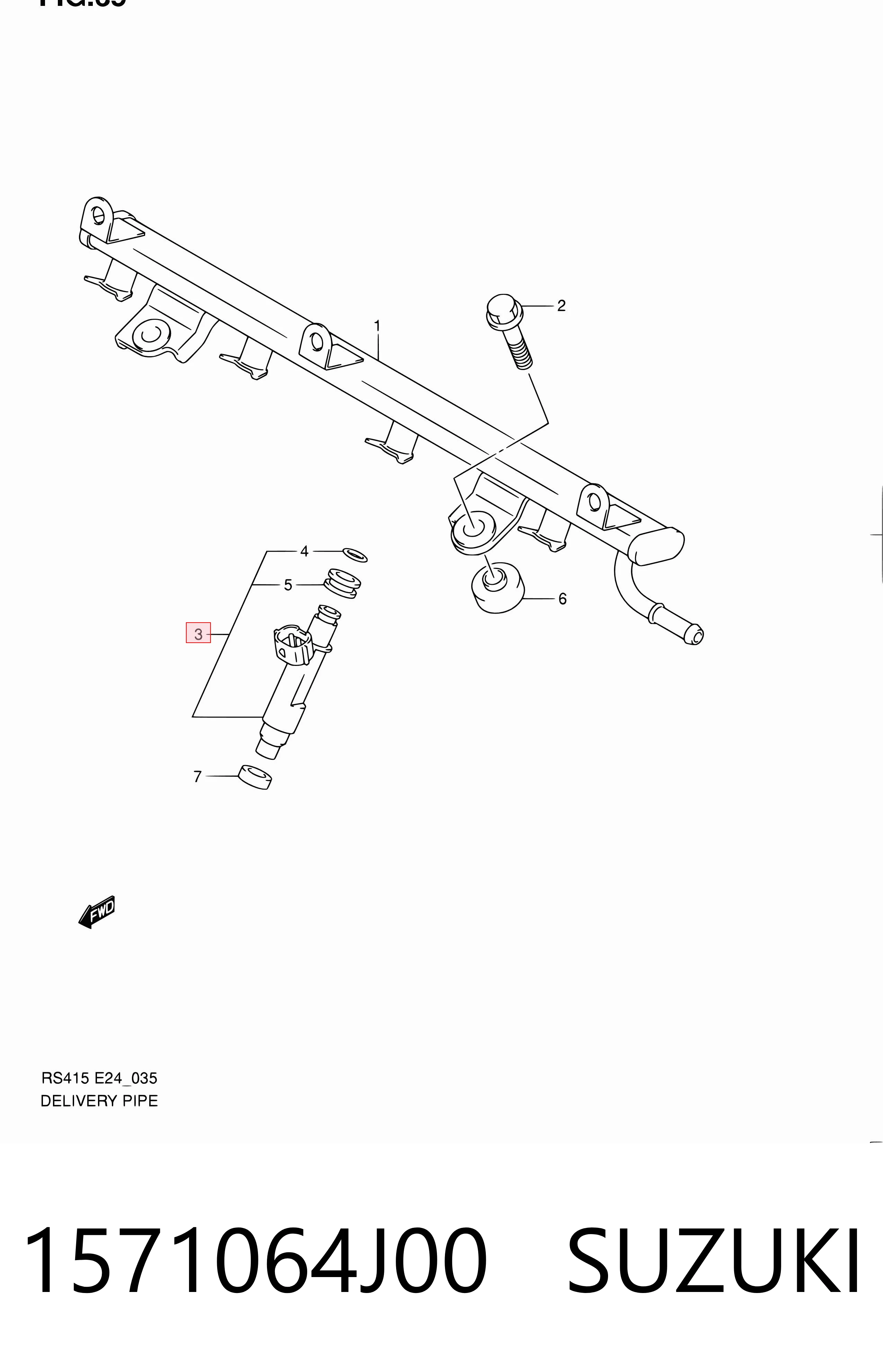 1571064J00 Suzuki Wtryskiwacz paliwa