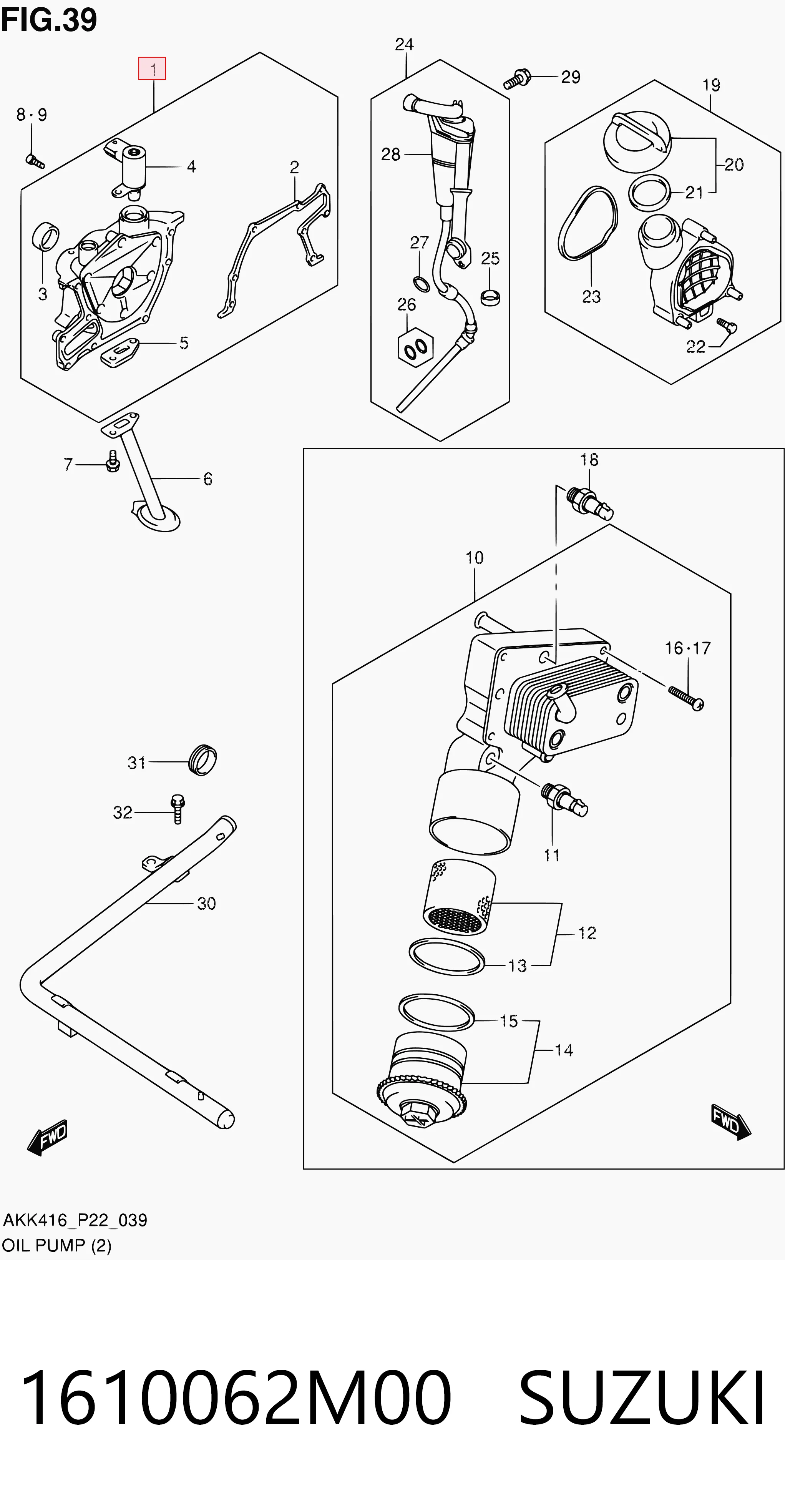 Do koszyka Pompa oleju Suzuki Vitara  LY