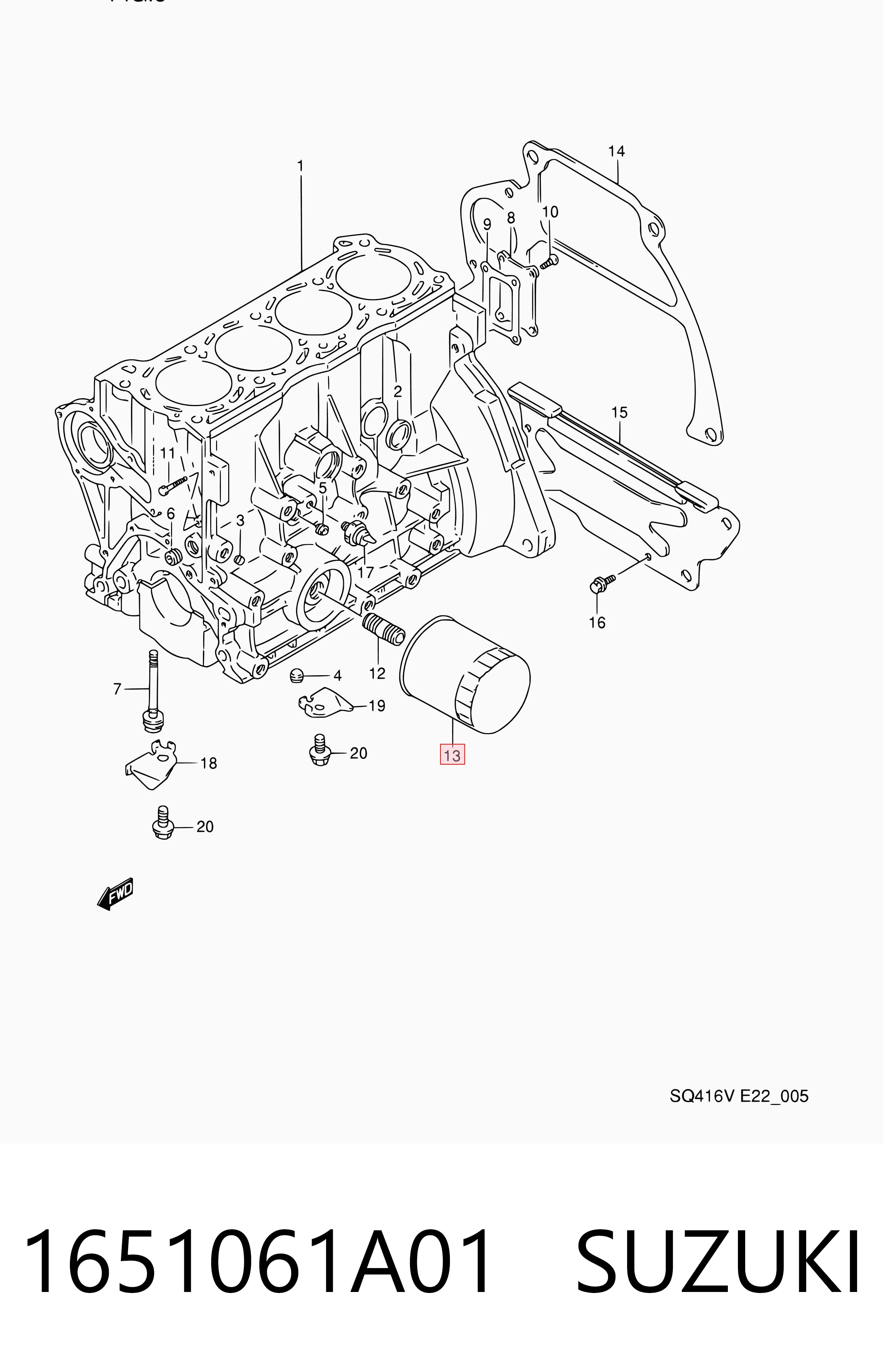 1651061A01 Suzuki Filtr oleju