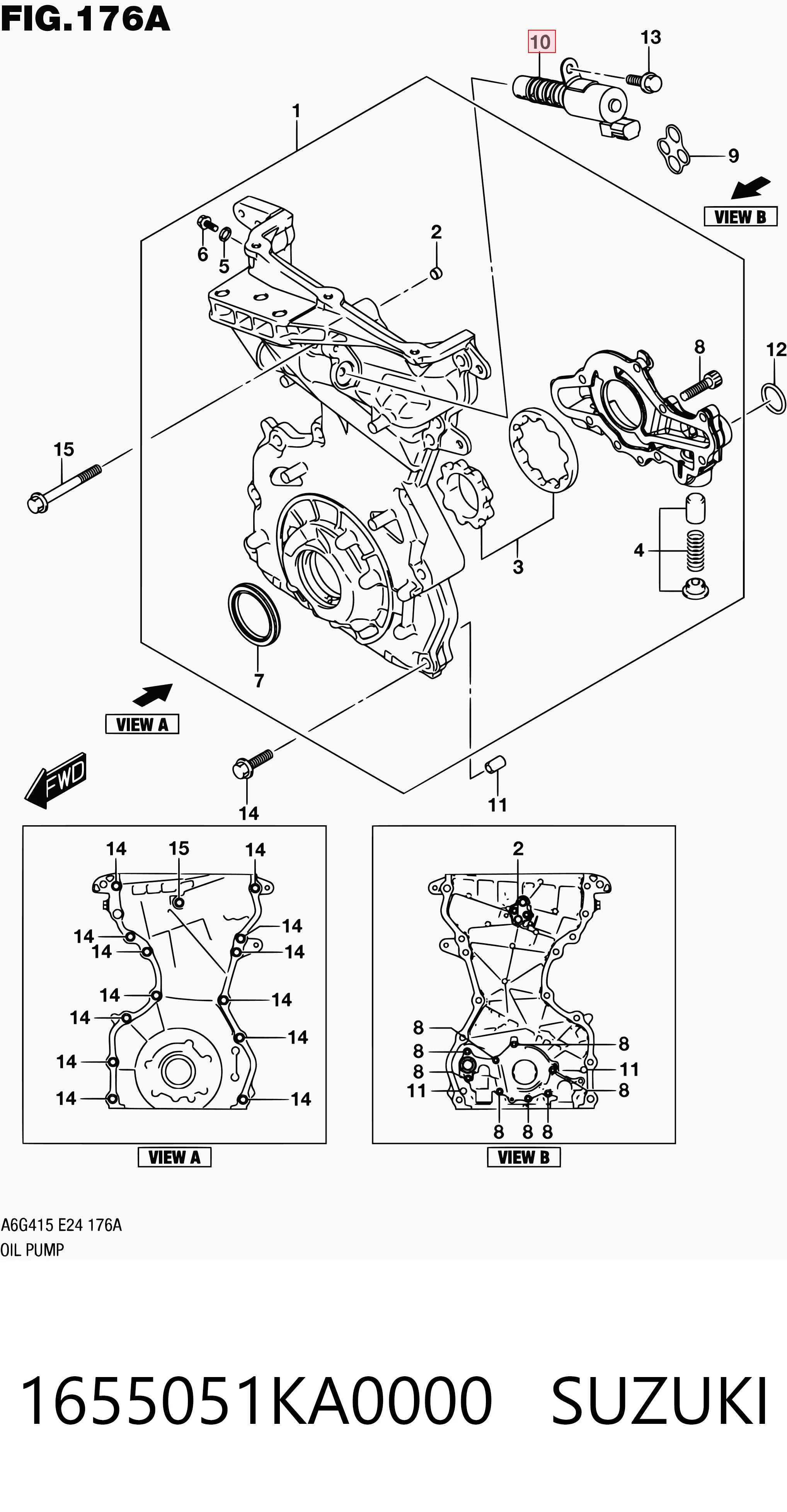 1655051KA0000 Suzuki Zawór elektromagnetyczny faz rozrządu
