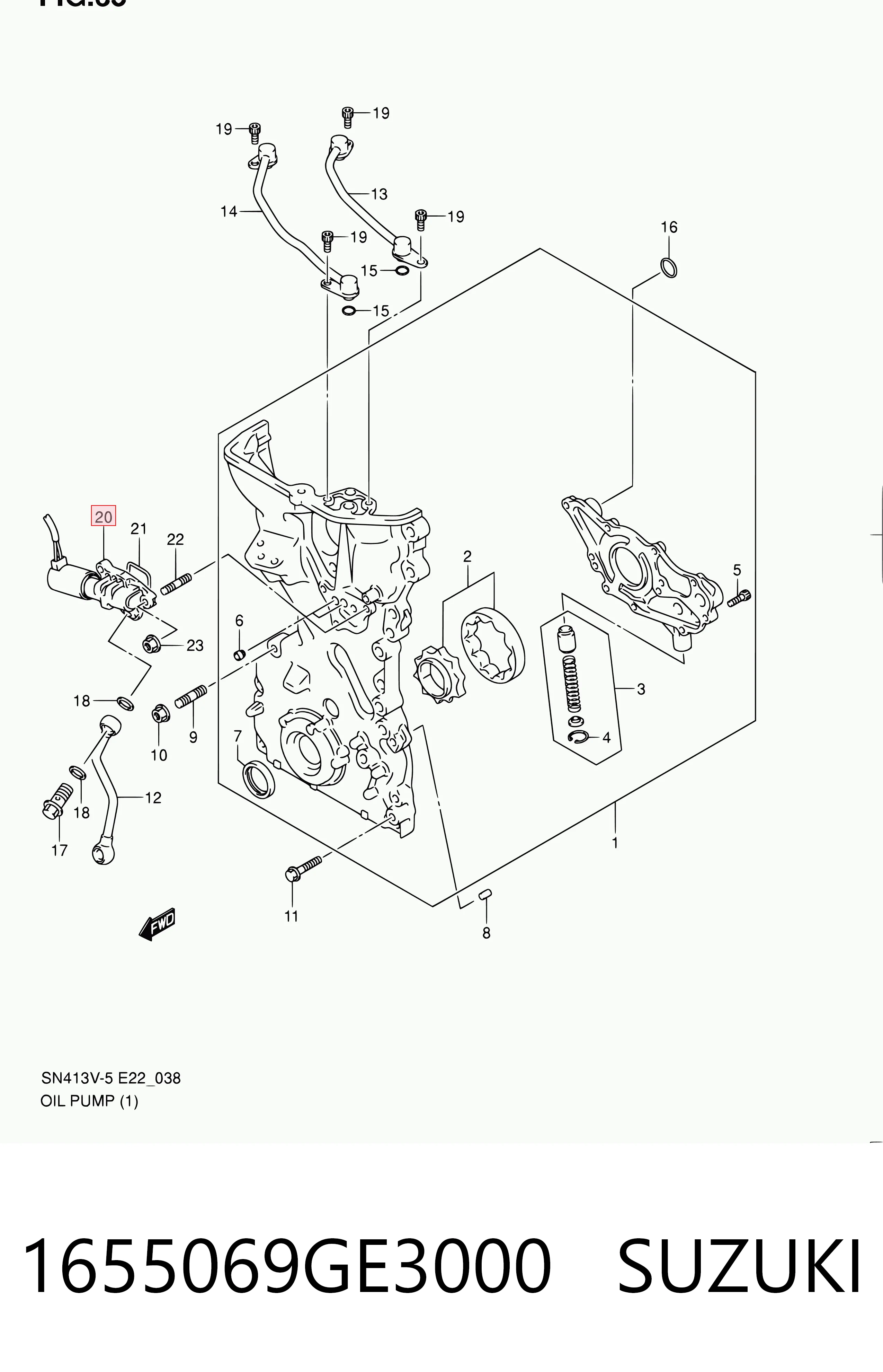1655069GE3000 Suzuki Zawór elektromagnetyczny faz rozrządu