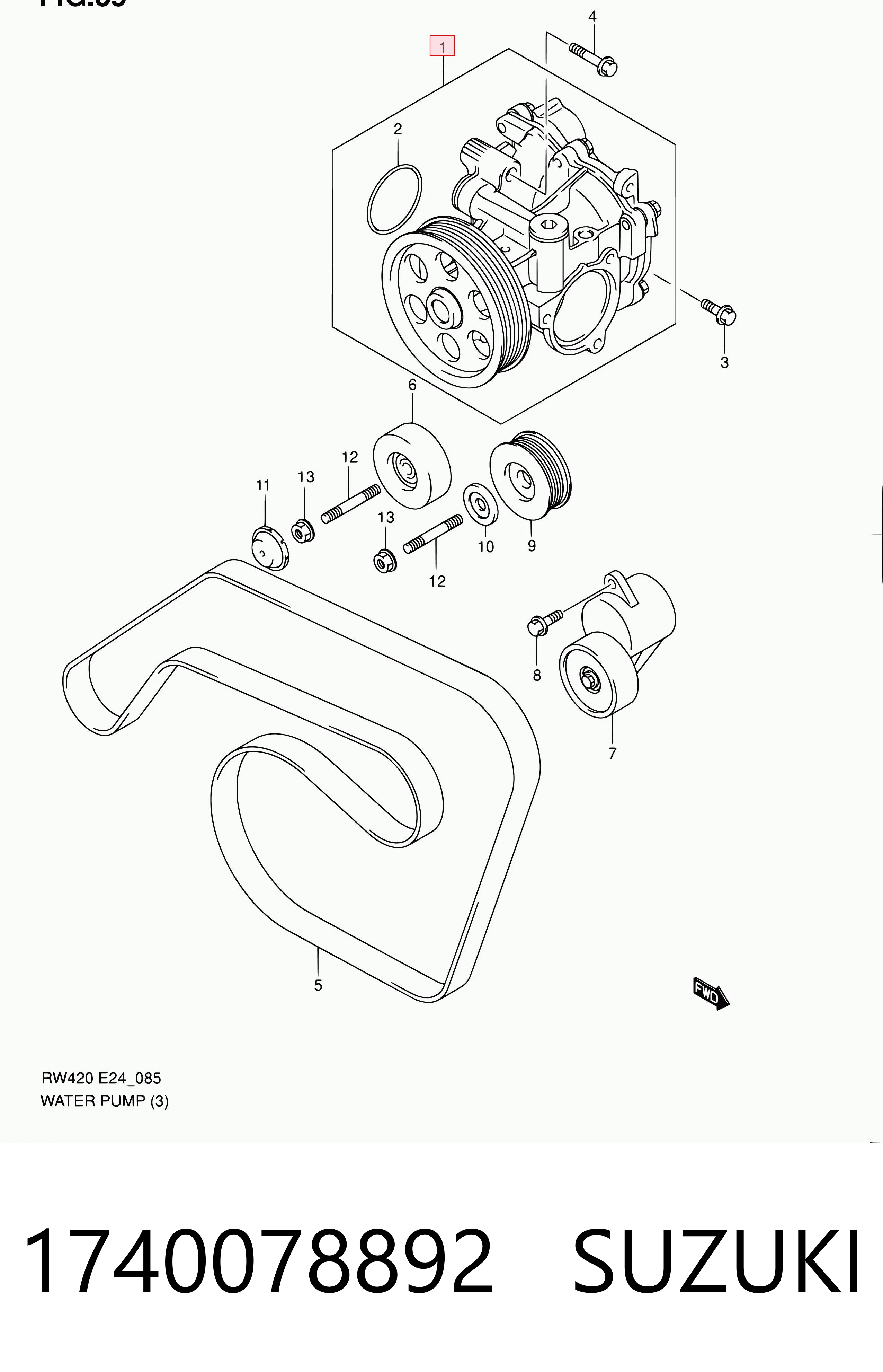 1740078892 Suzuki Pompa chłodząca wodna