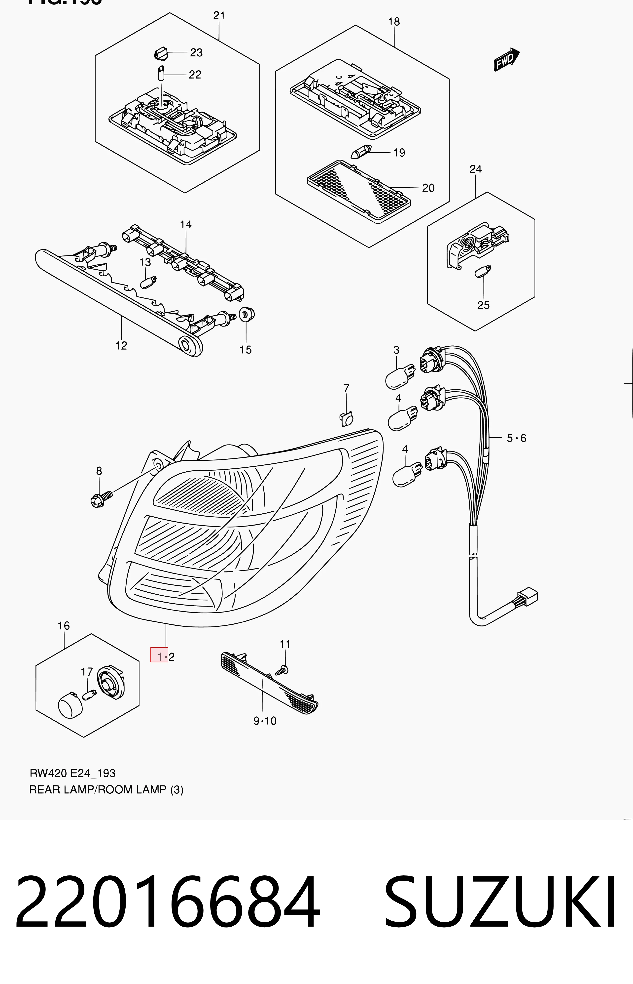 Lampa zespolona tylna prawa Suzuki SX4 hatchback (GY) (2006 - 2026) cena, od 90,67 USD