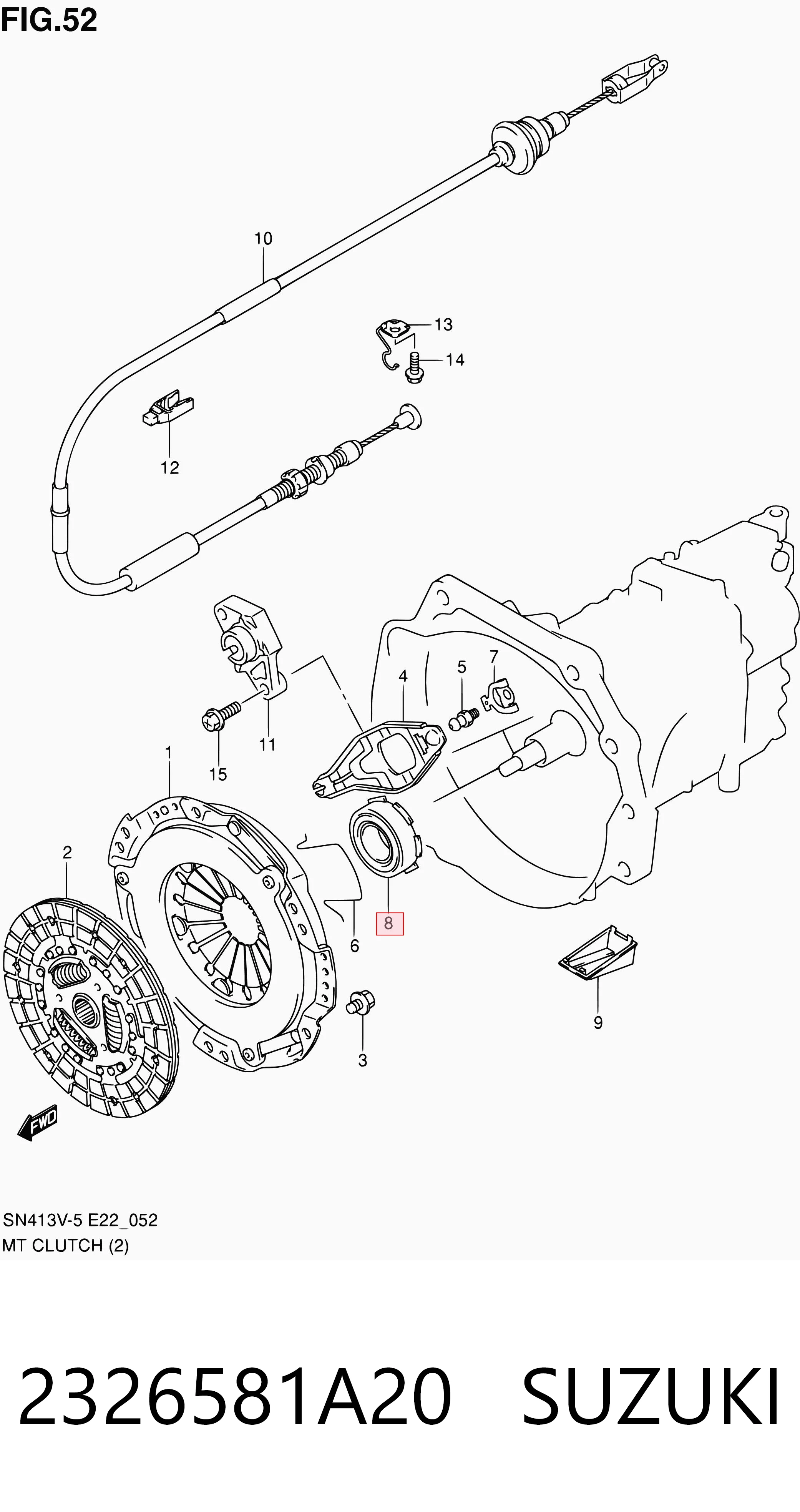 2326581A20 Suzuki Łożysko wyciskowe sprzęgła
