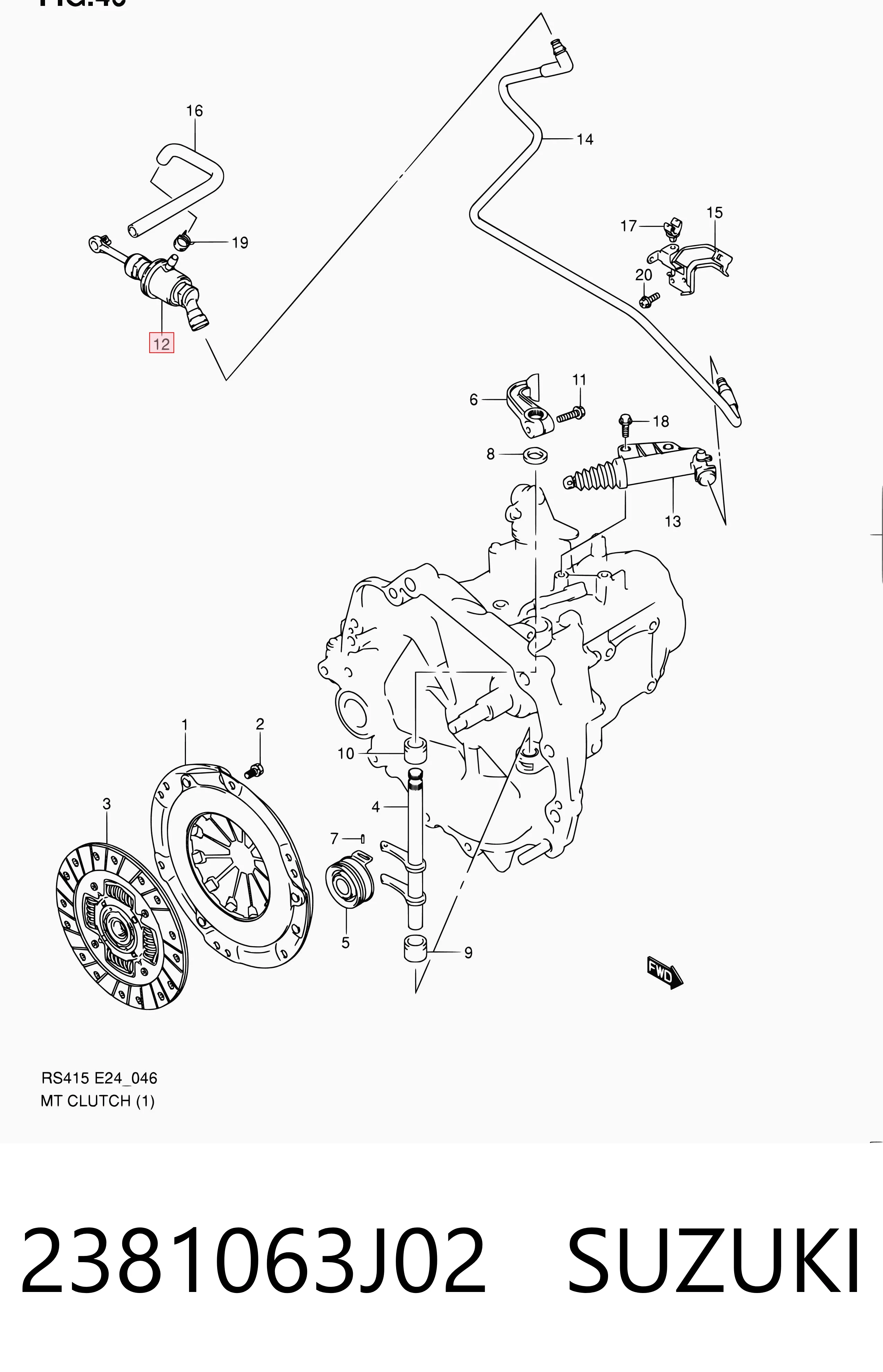 Cylinder sprzęgła główny Suzuki Swift III hatchback (RS) (2005 - 2011) cena, od 51,33 USD