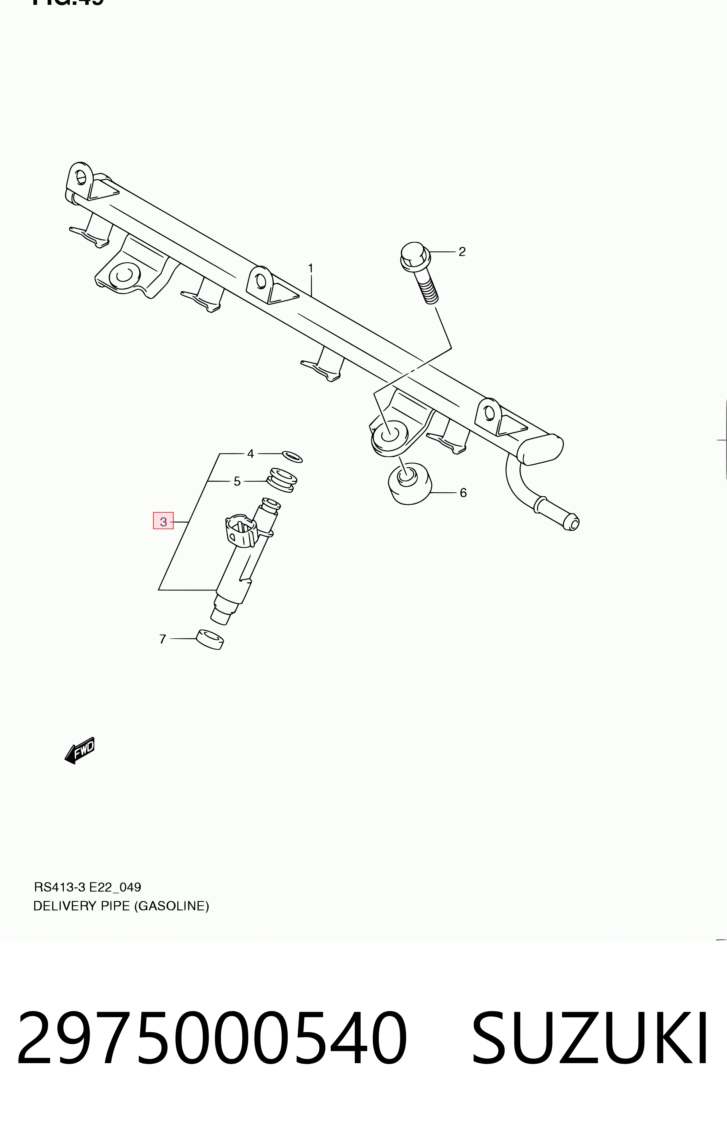 2975000540 Suzuki Wtryskiwacz paliwa