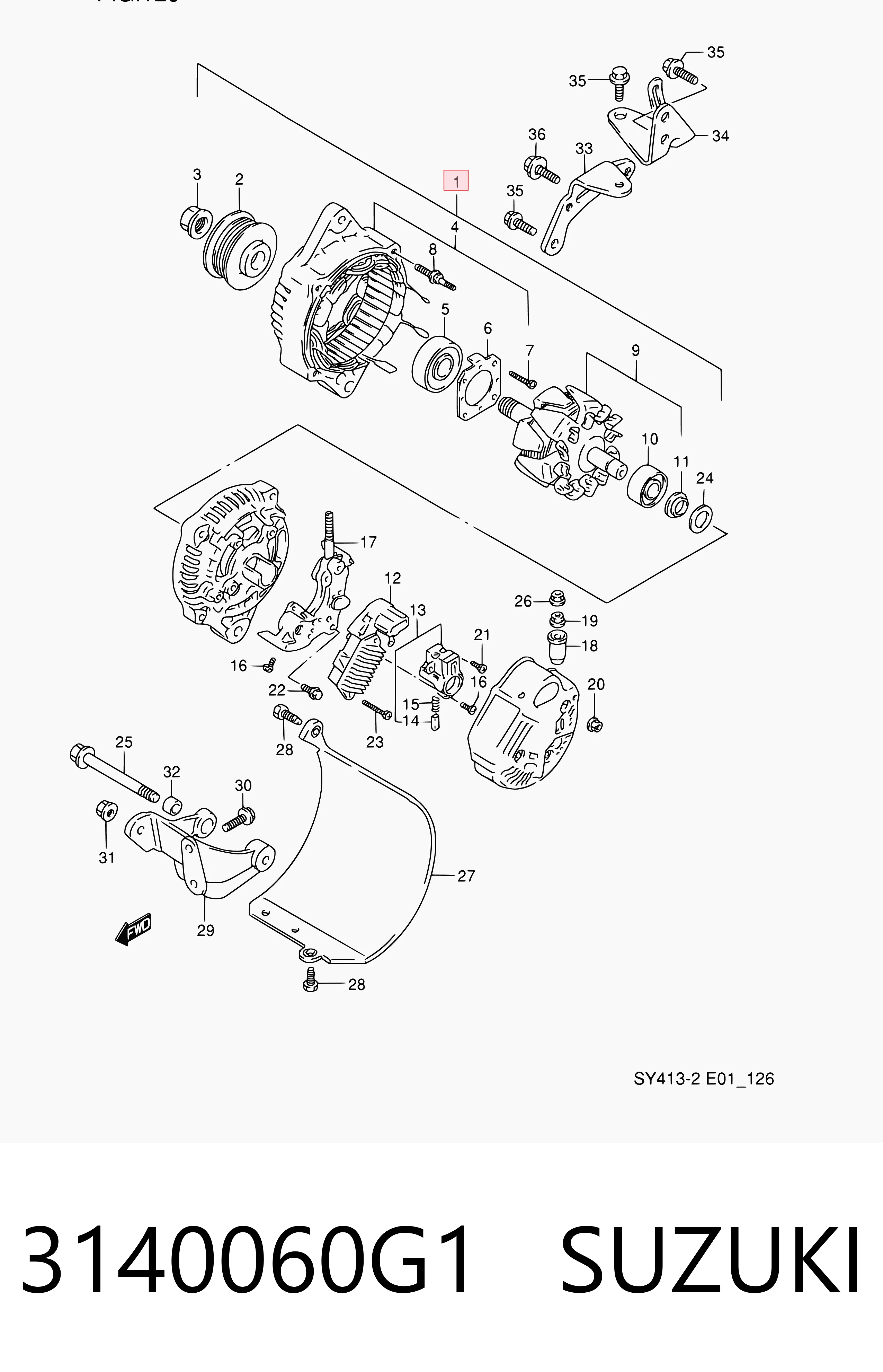 3140060G1 Suzuki Alternator