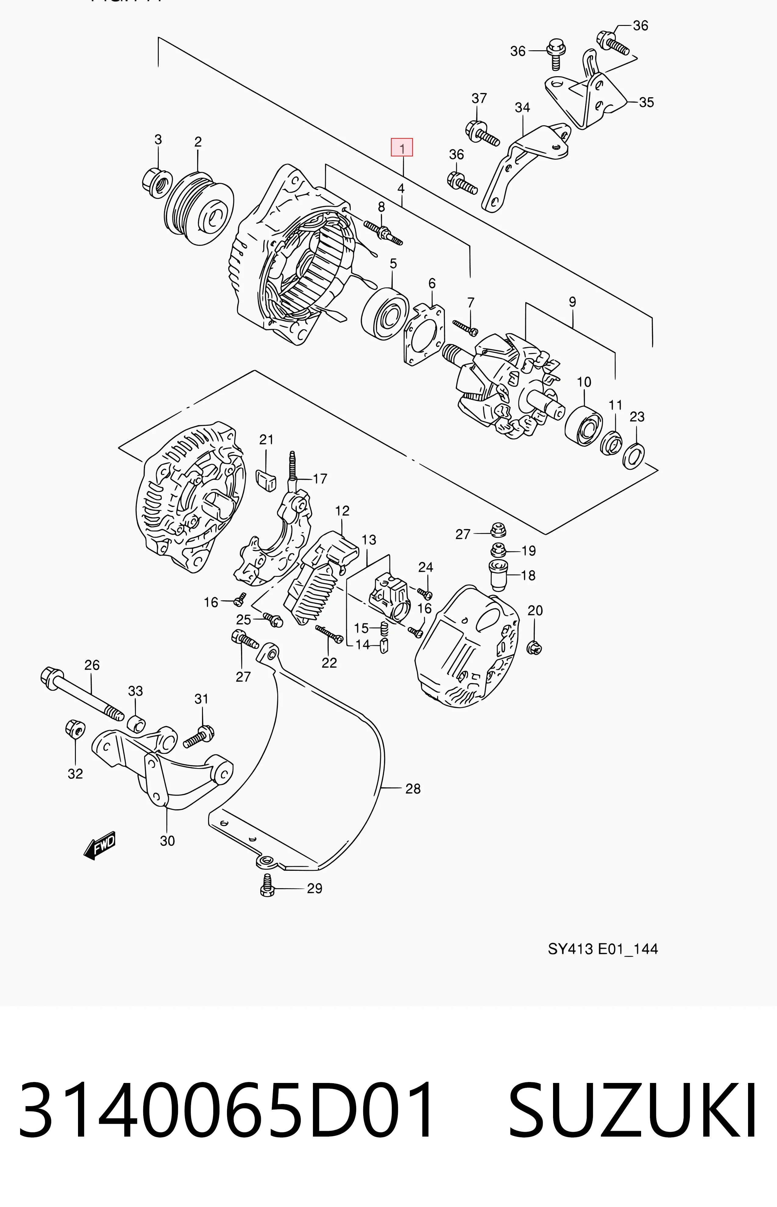 3140065D01 Suzuki Alternator