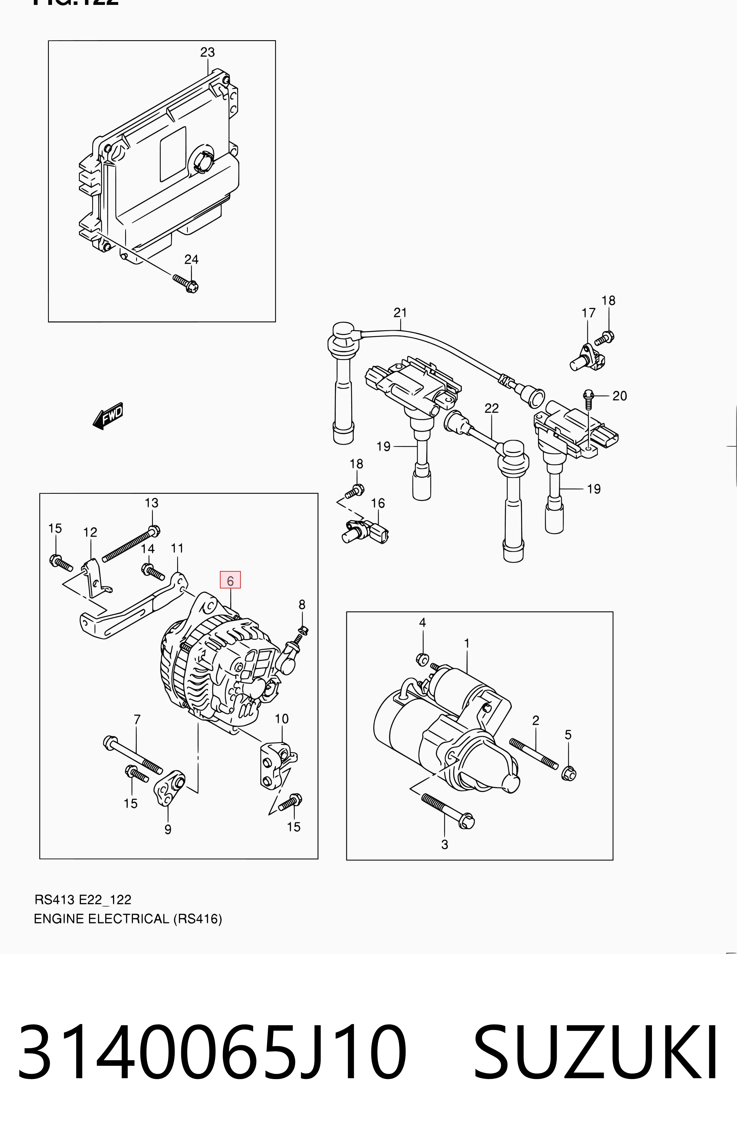3140065J10 Suzuki Alternator