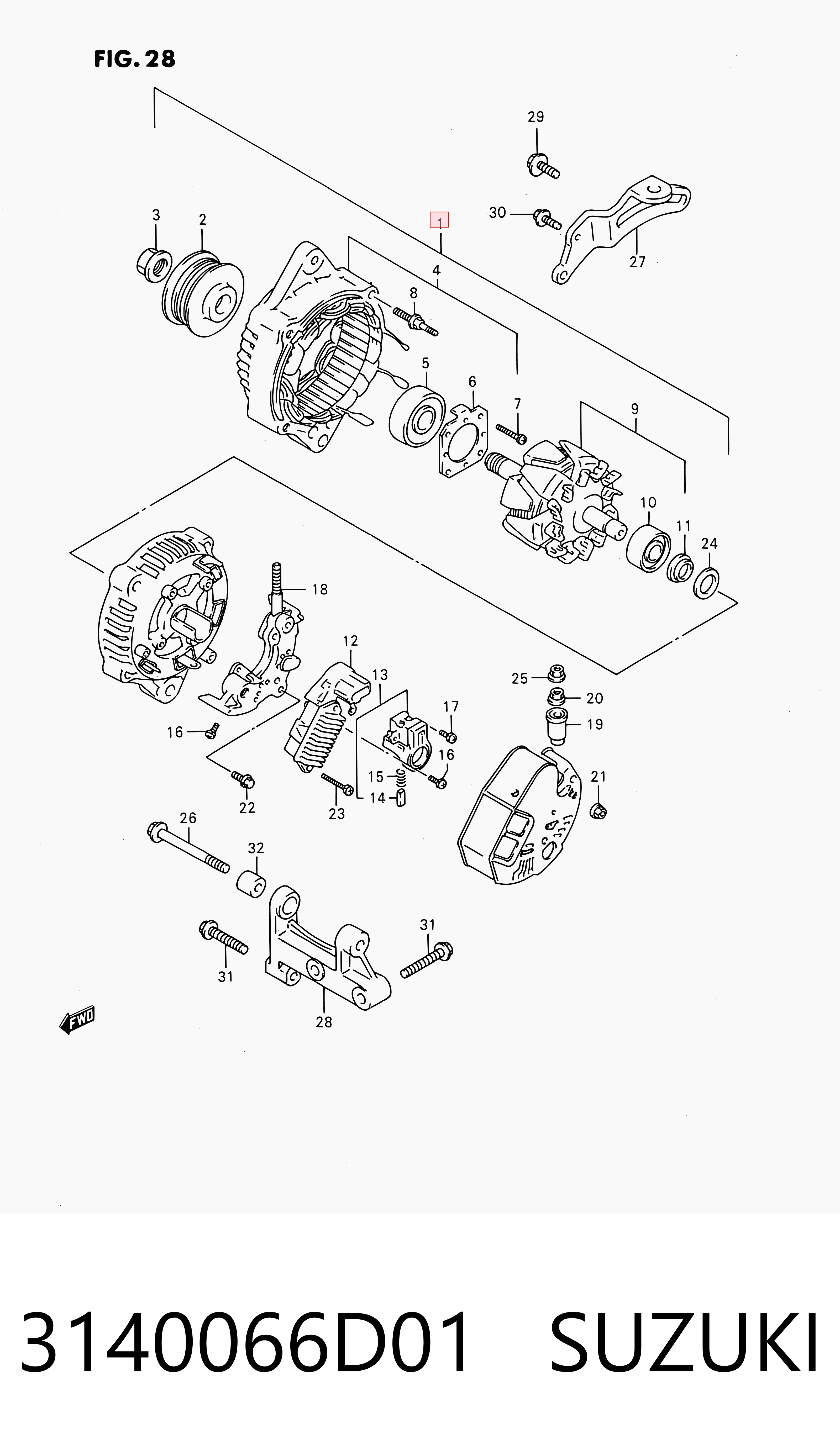 3140066D01 Suzuki Alternator