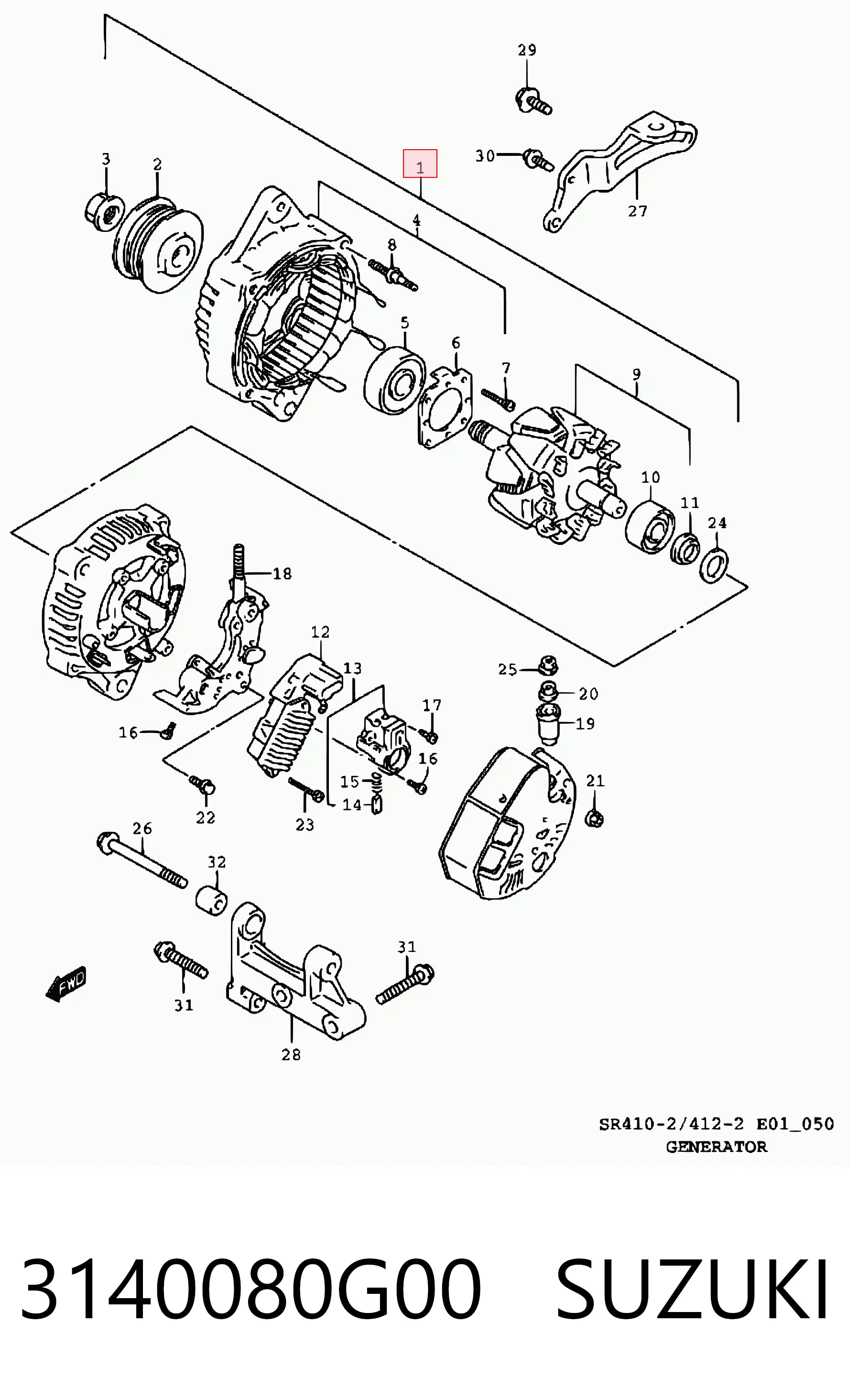 3140080G00 Suzuki Alternator
