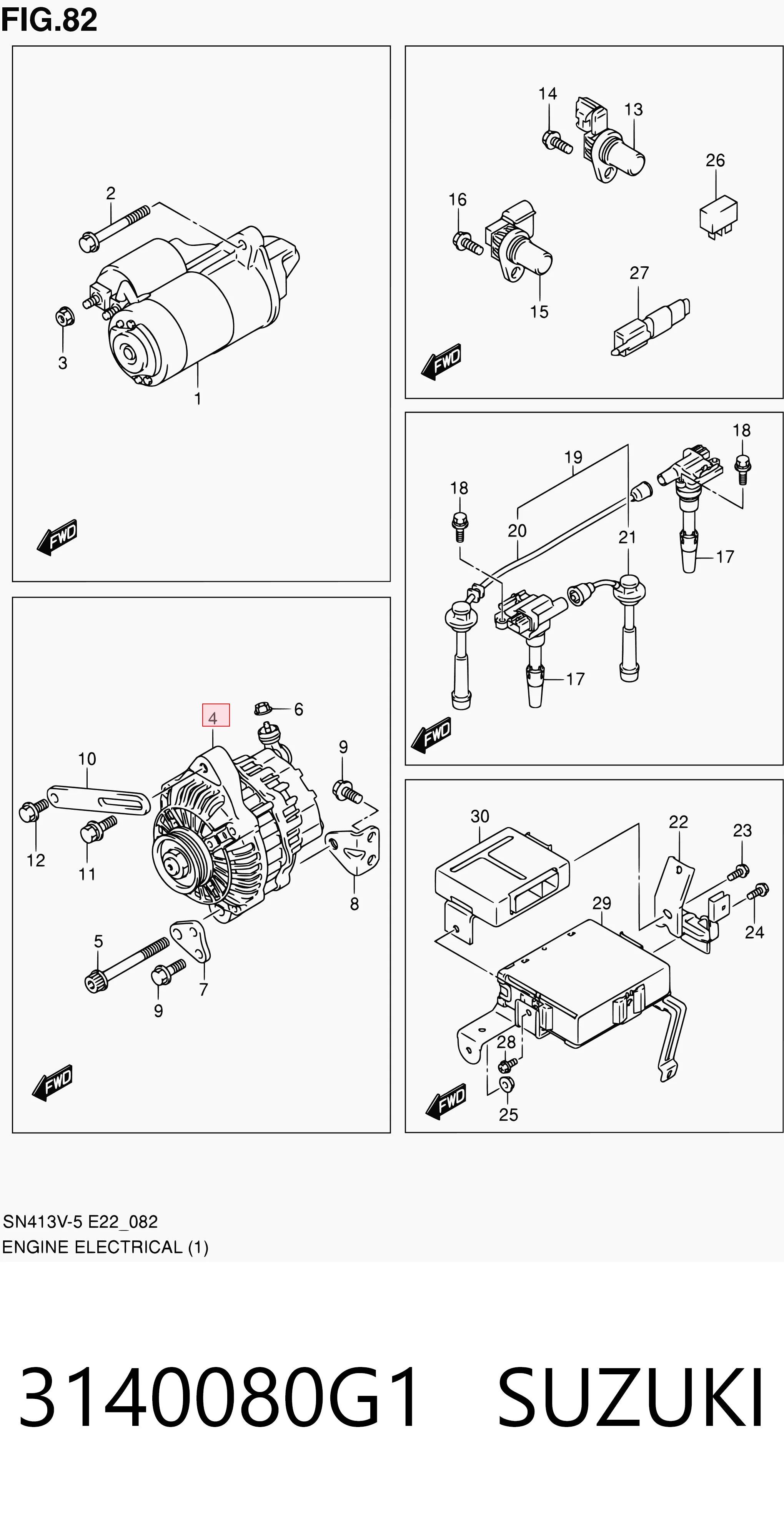 3140080G1 Suzuki Alternator