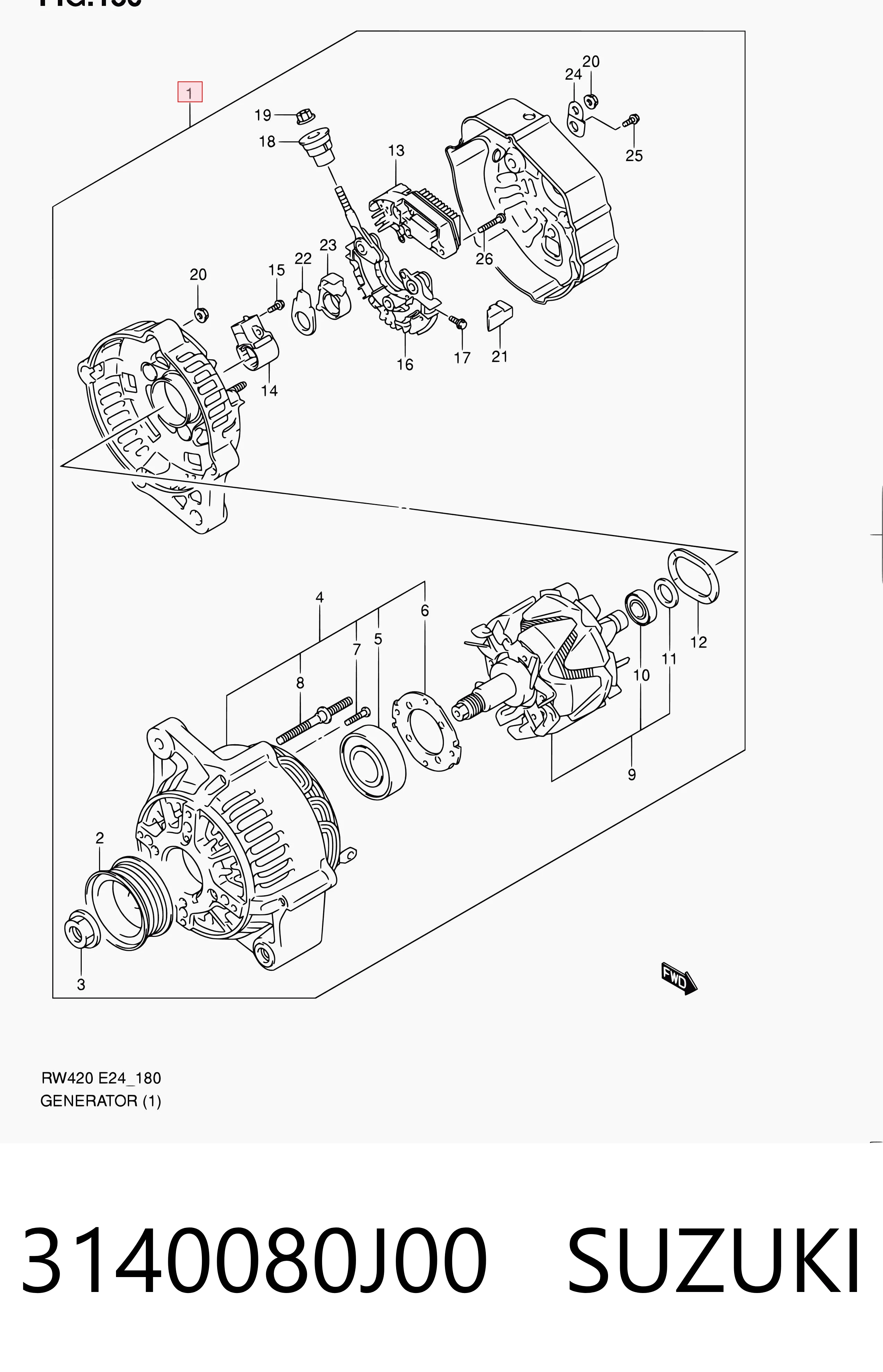 3140080J00 Suzuki Alternator
