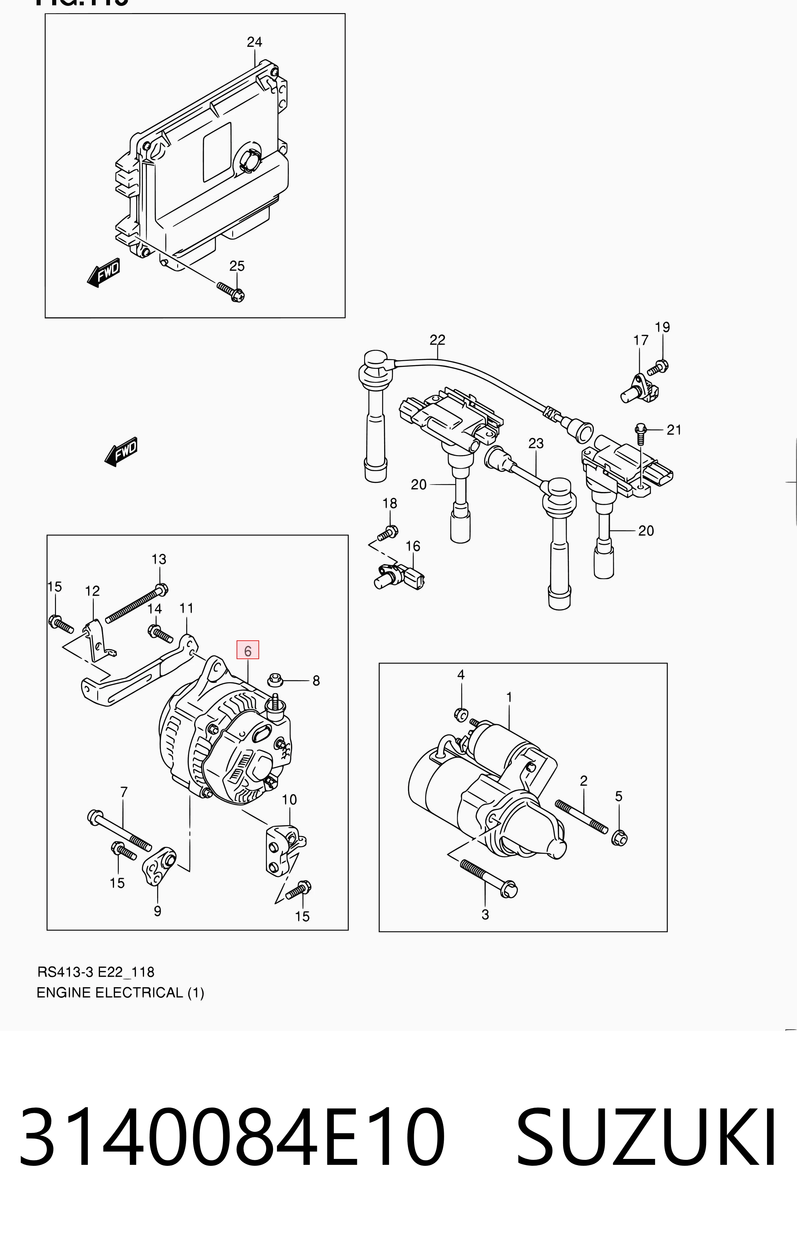 3140084E10 Suzuki Alternator