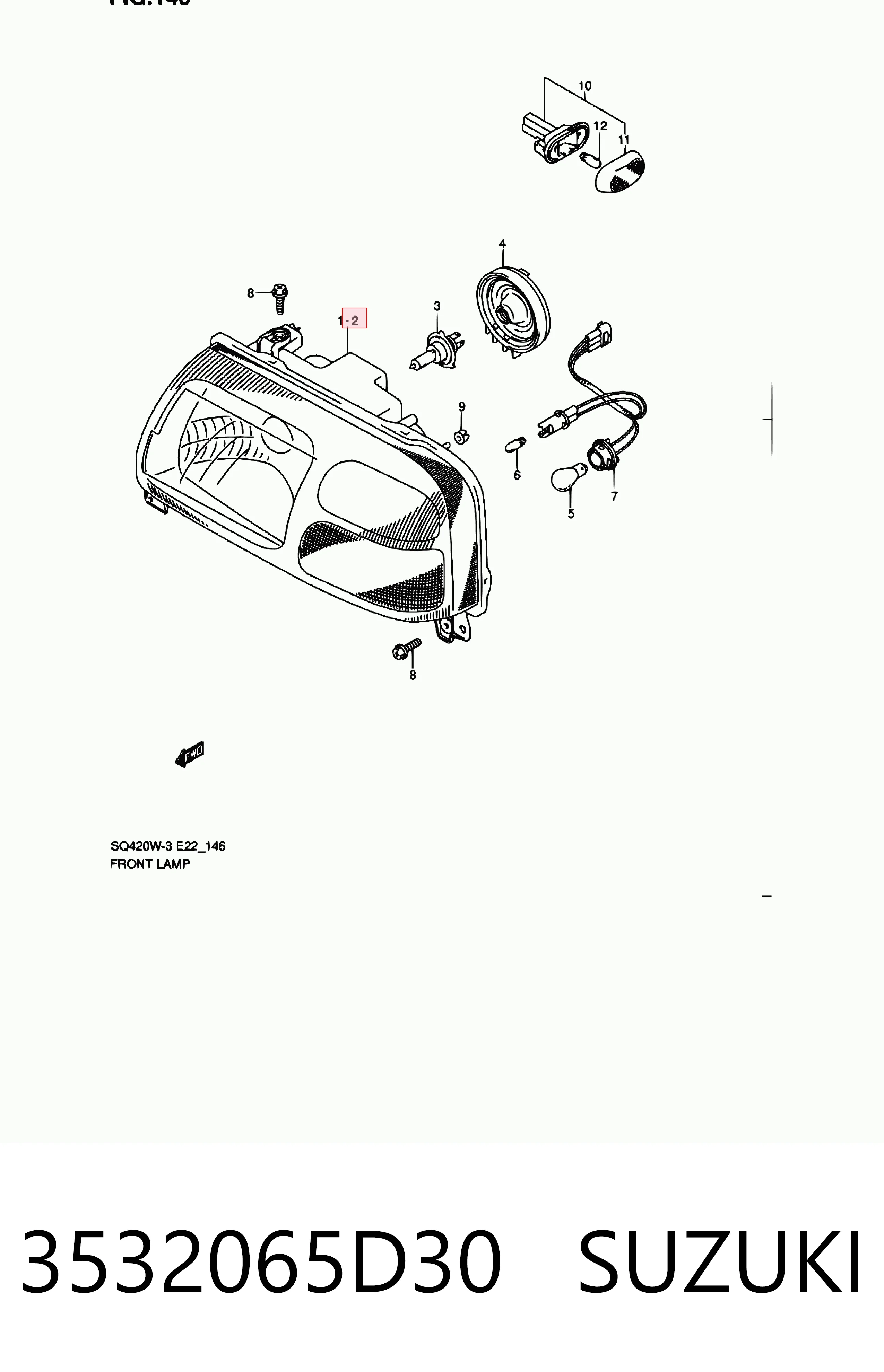 Reflektor lewy Suzuki Grand Vitara SUV (FT, HT) (1998 - 2005) cena, od 112,39 USD