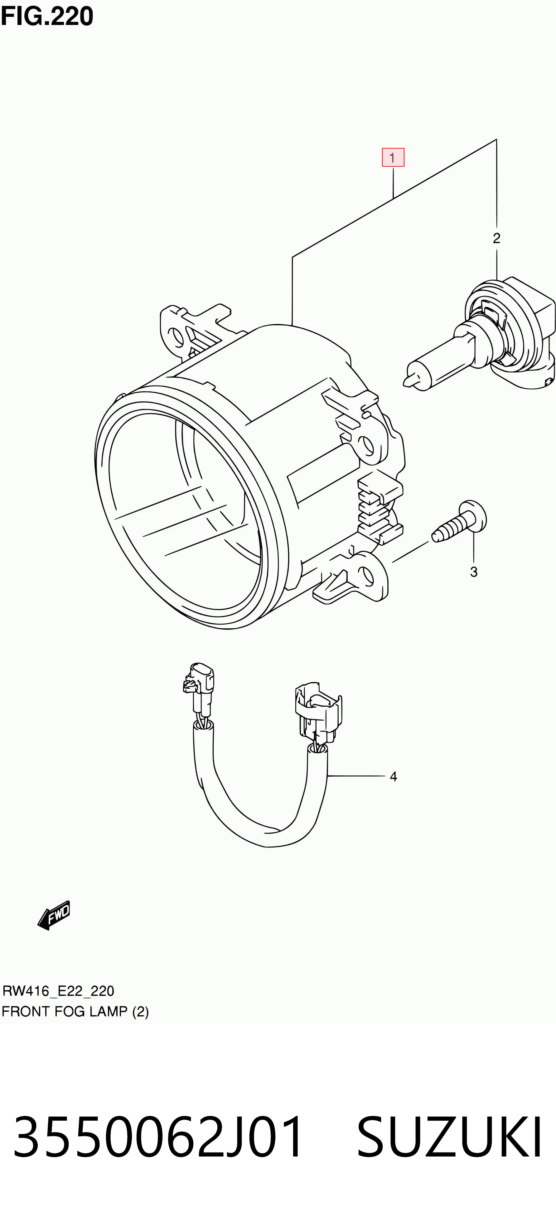 Lampa przeciwmgielna lewa/prawa Ford Transit VI