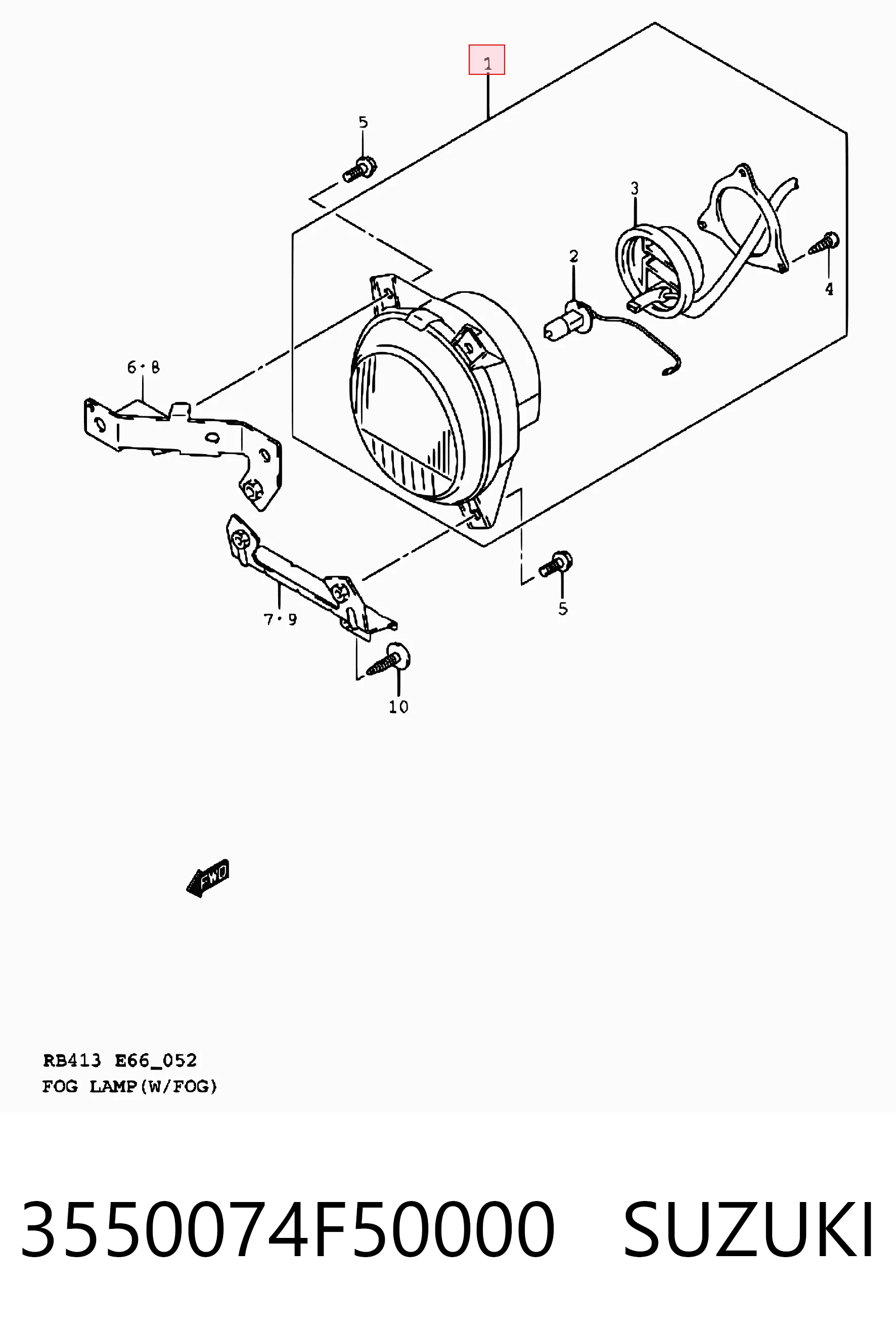 Lampa przeciwmgielna lewa/prawa do Suzuki Swift II AH, AJ