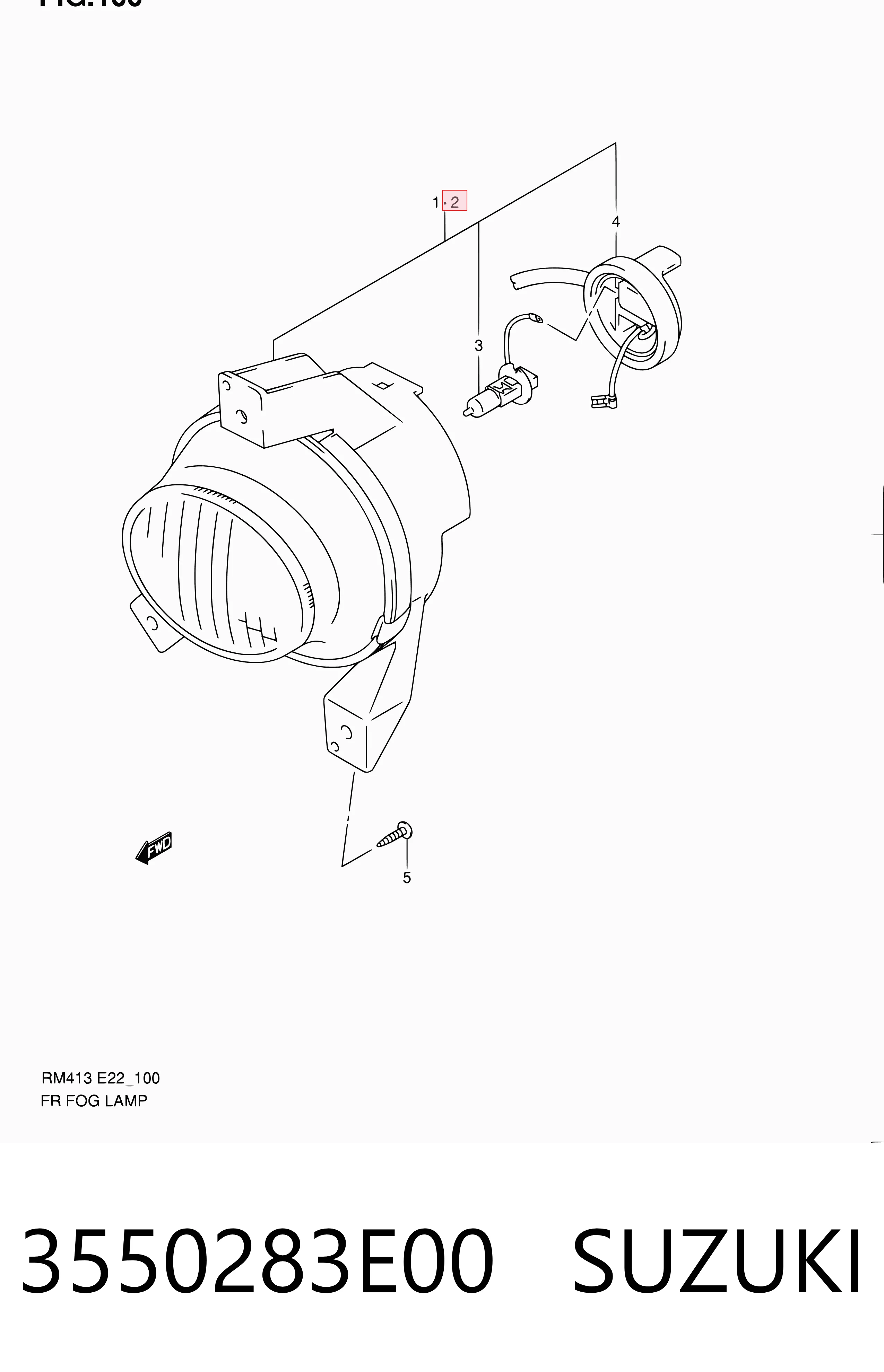 Lampa przeciwmgielna lewa do Suzuki Ignis II FH