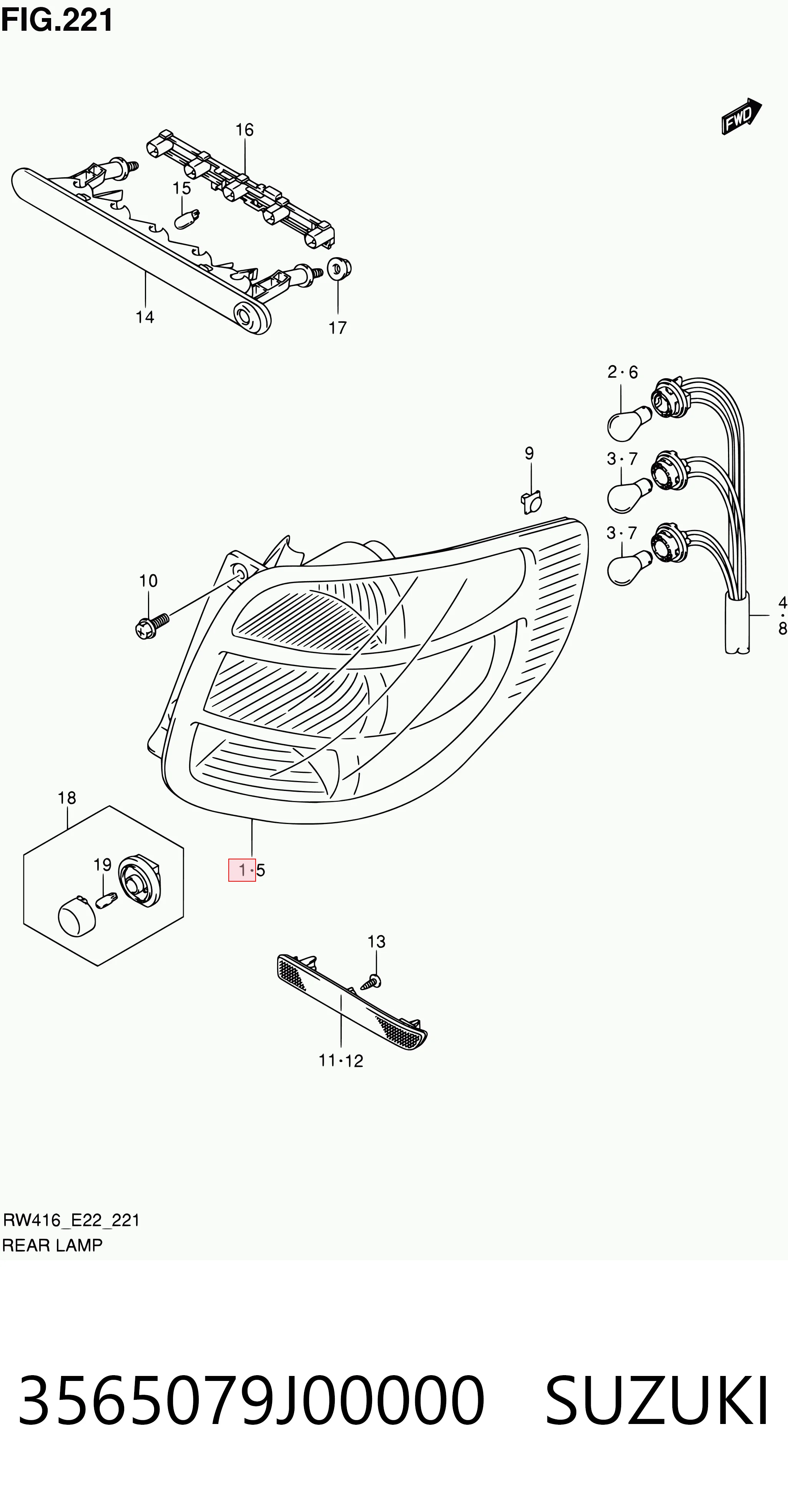 Do koszyka Lampa zespolona tylna prawa Suzuki SX4  GY