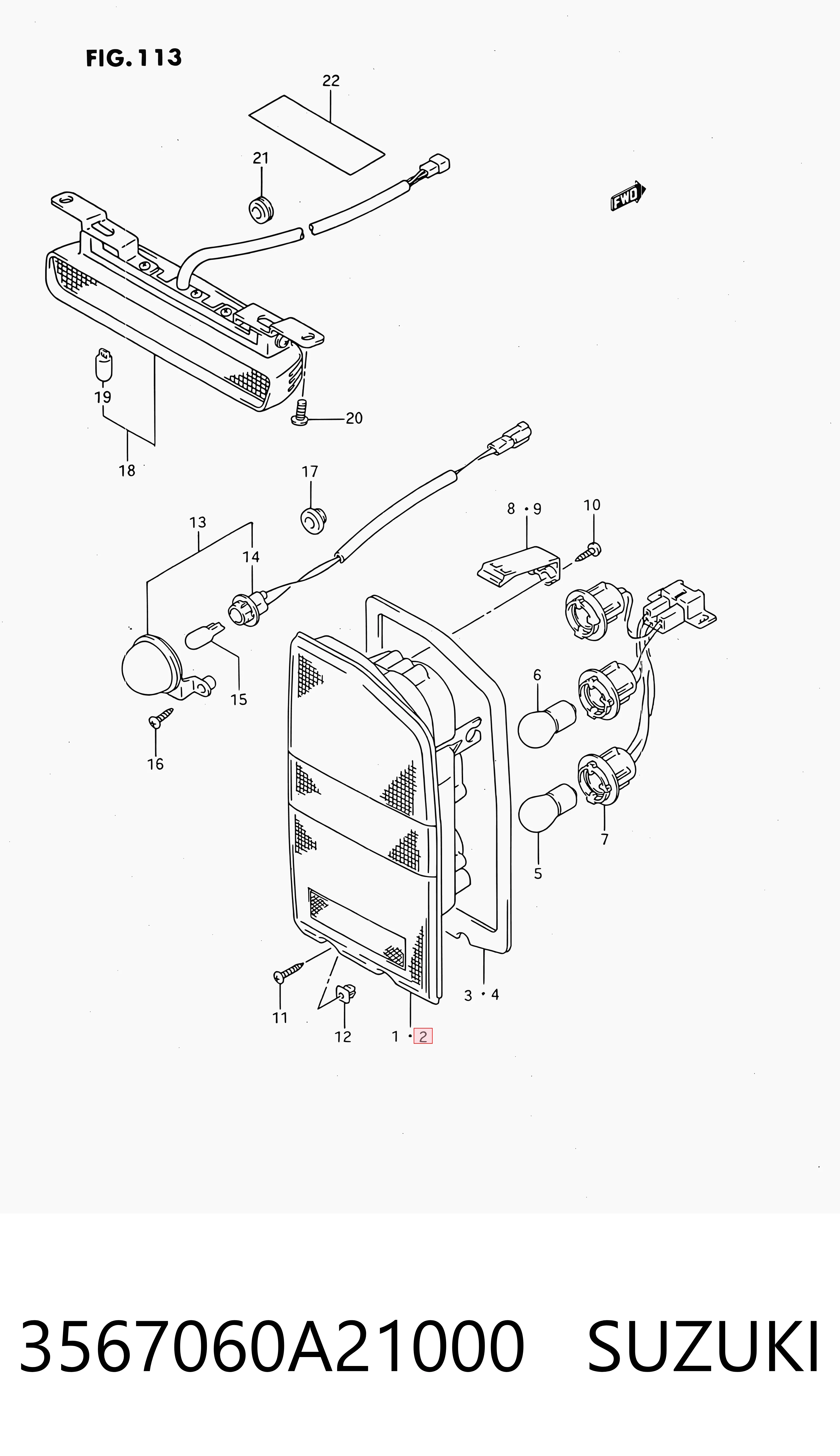 Lampa zespolona tylna lewa Suzuki Vitara SUV (ETJA) (1988 - 1998) cena, od 71,85 USD