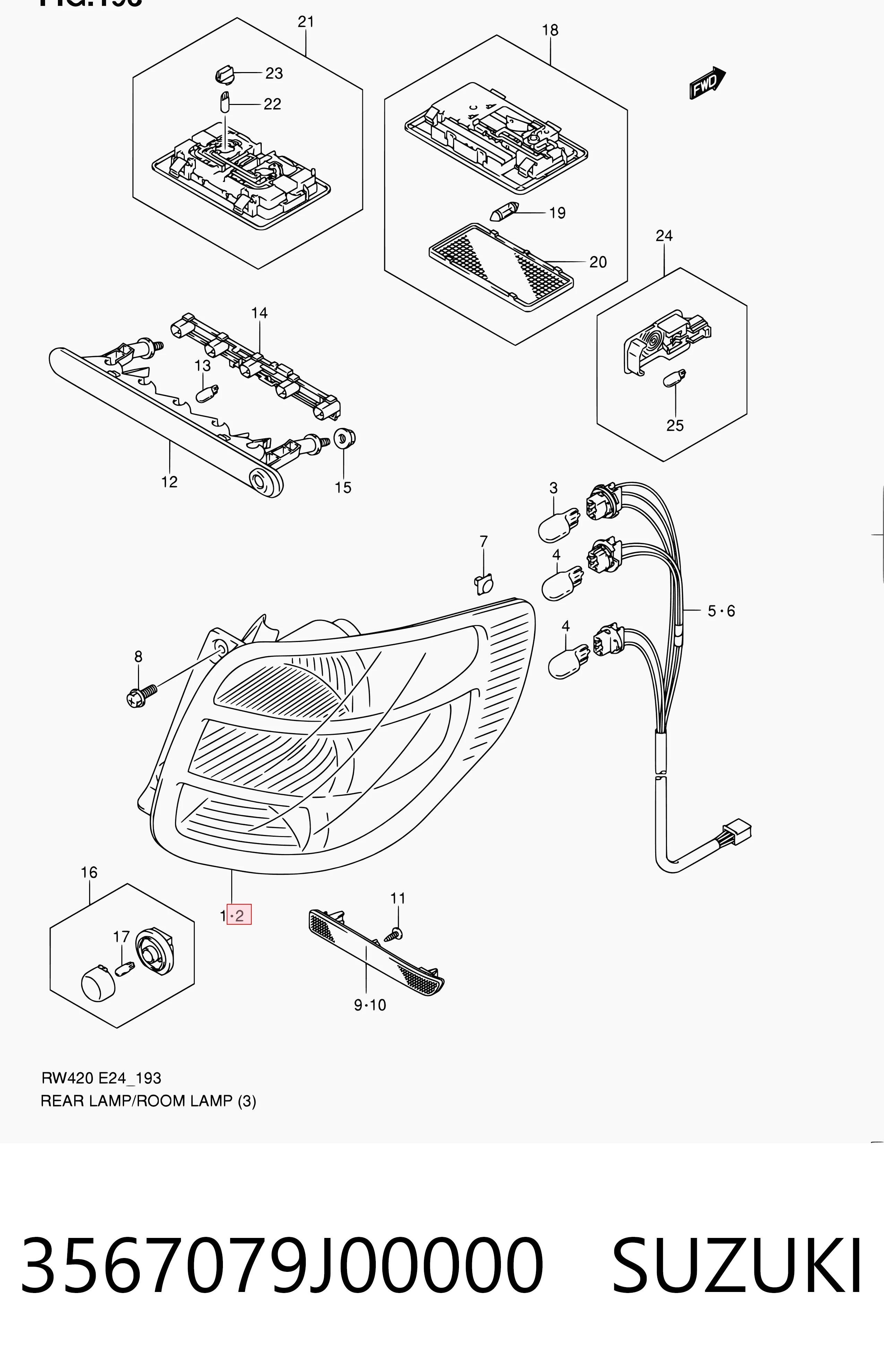 Lampa zespolona tylna lewa do Suzuki SX4  GY