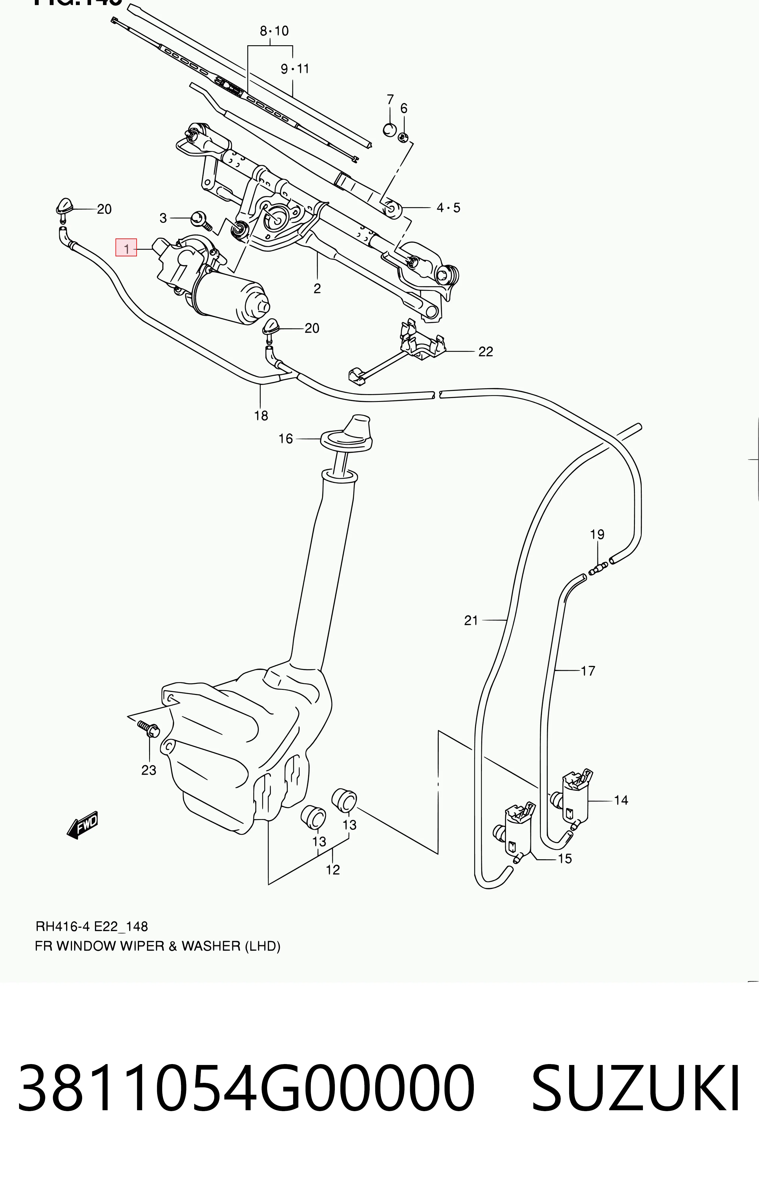 Silniczek wycieraczki szyby przedniej Mitsubishi Outlander I SUV (CU) (2003 - 2008) cena, od 77,08 USD