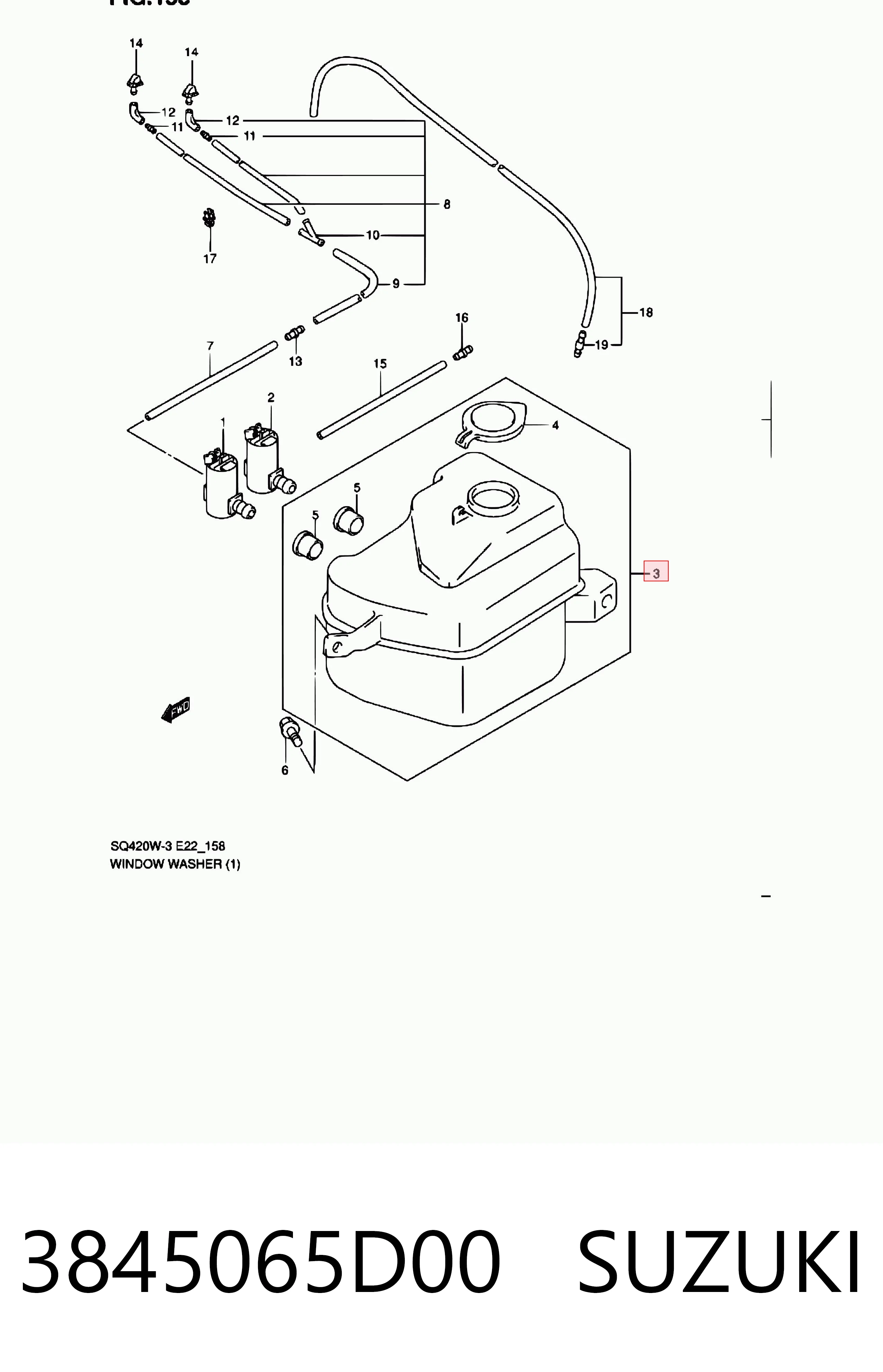 Zbiorniczek spryskiwacza szyb do Suzuki Grand Vitara  FT, HT