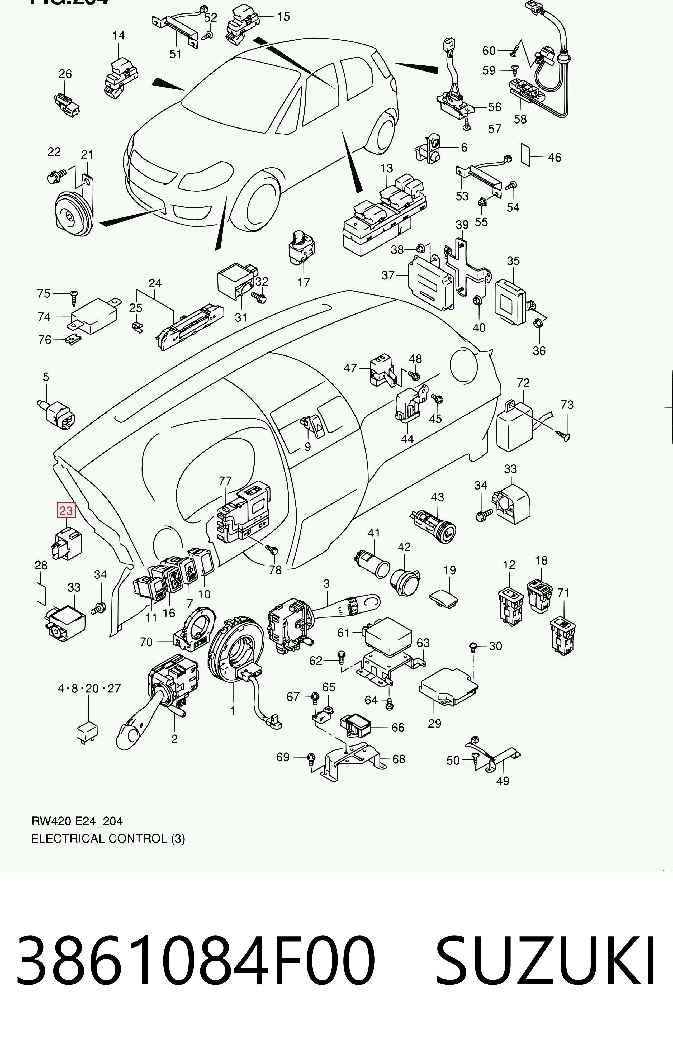 Przekaźnik kierunkowskazów do Suzuki Swift III RS