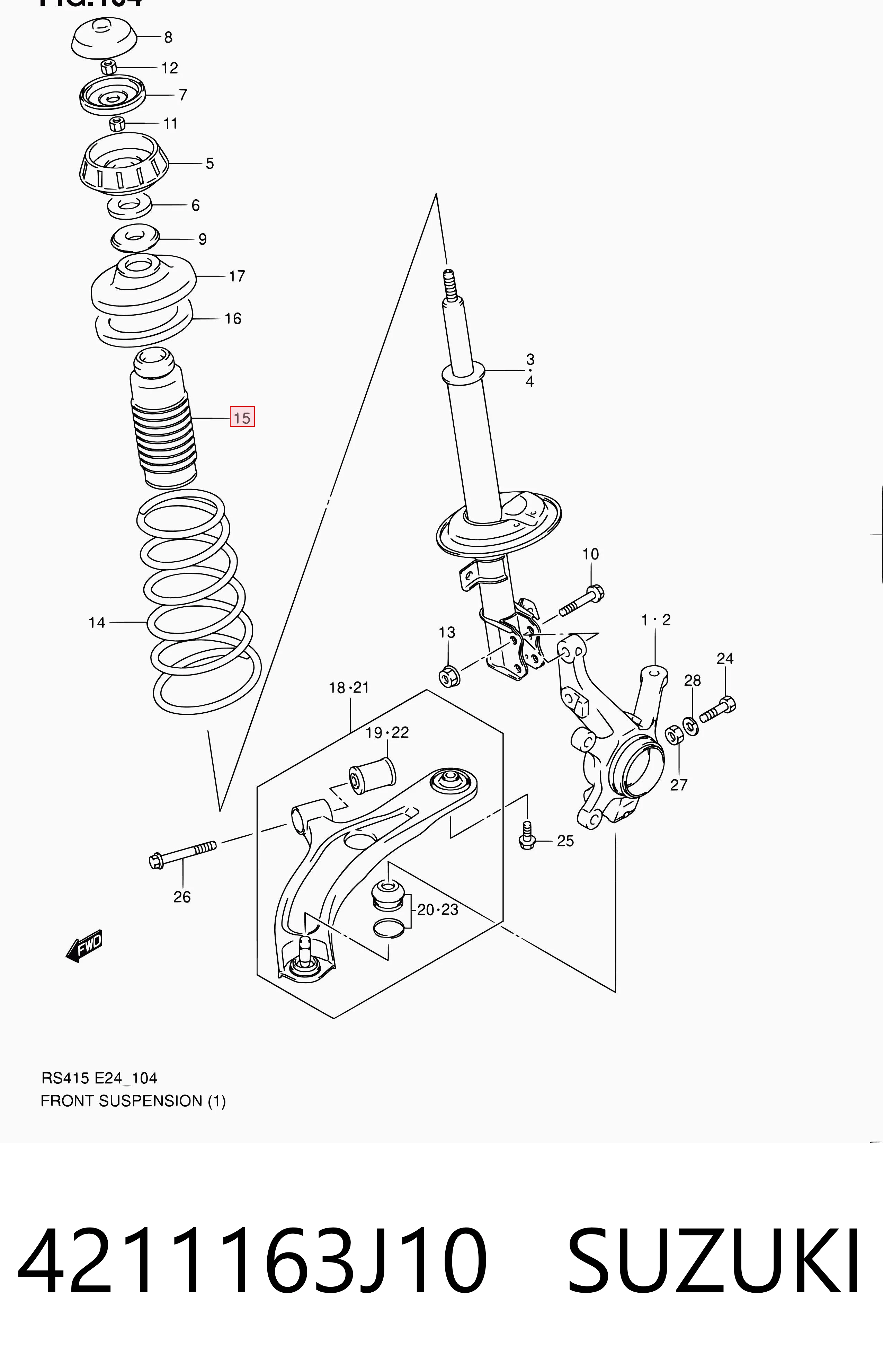 Osłona amortyzatora przedniego K05105543AC Fiat/Alfa/Lancia