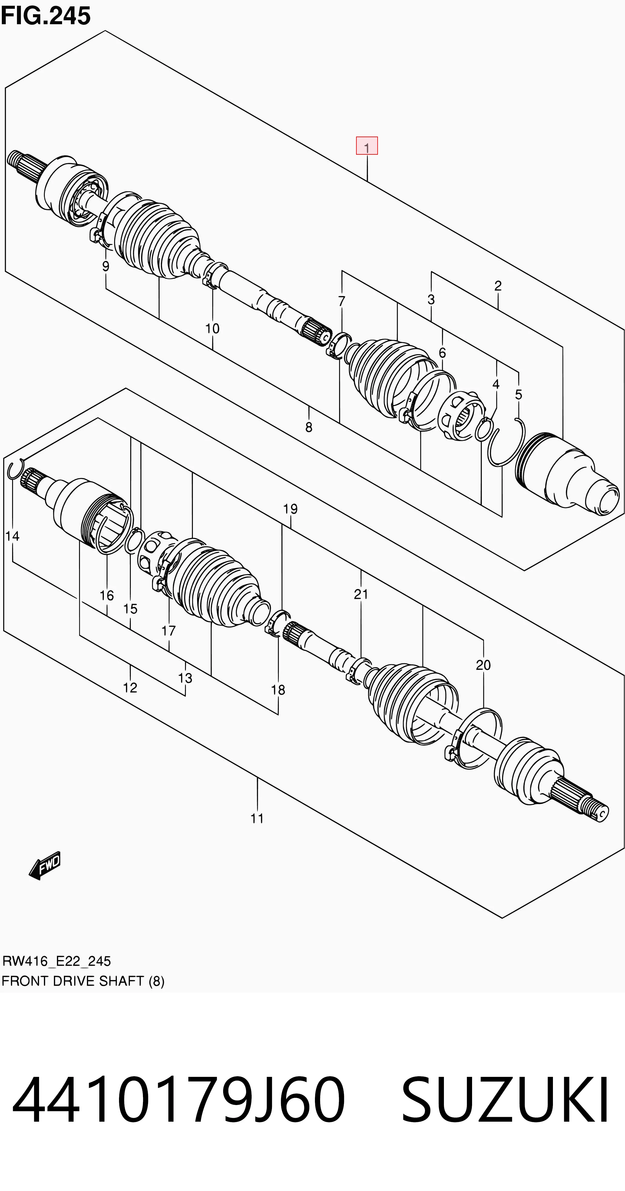 Półoś napędowa przednia prawa Suzuki SX4 hatchback (GY) (2006 - 2026) cena, od 116,14 USD