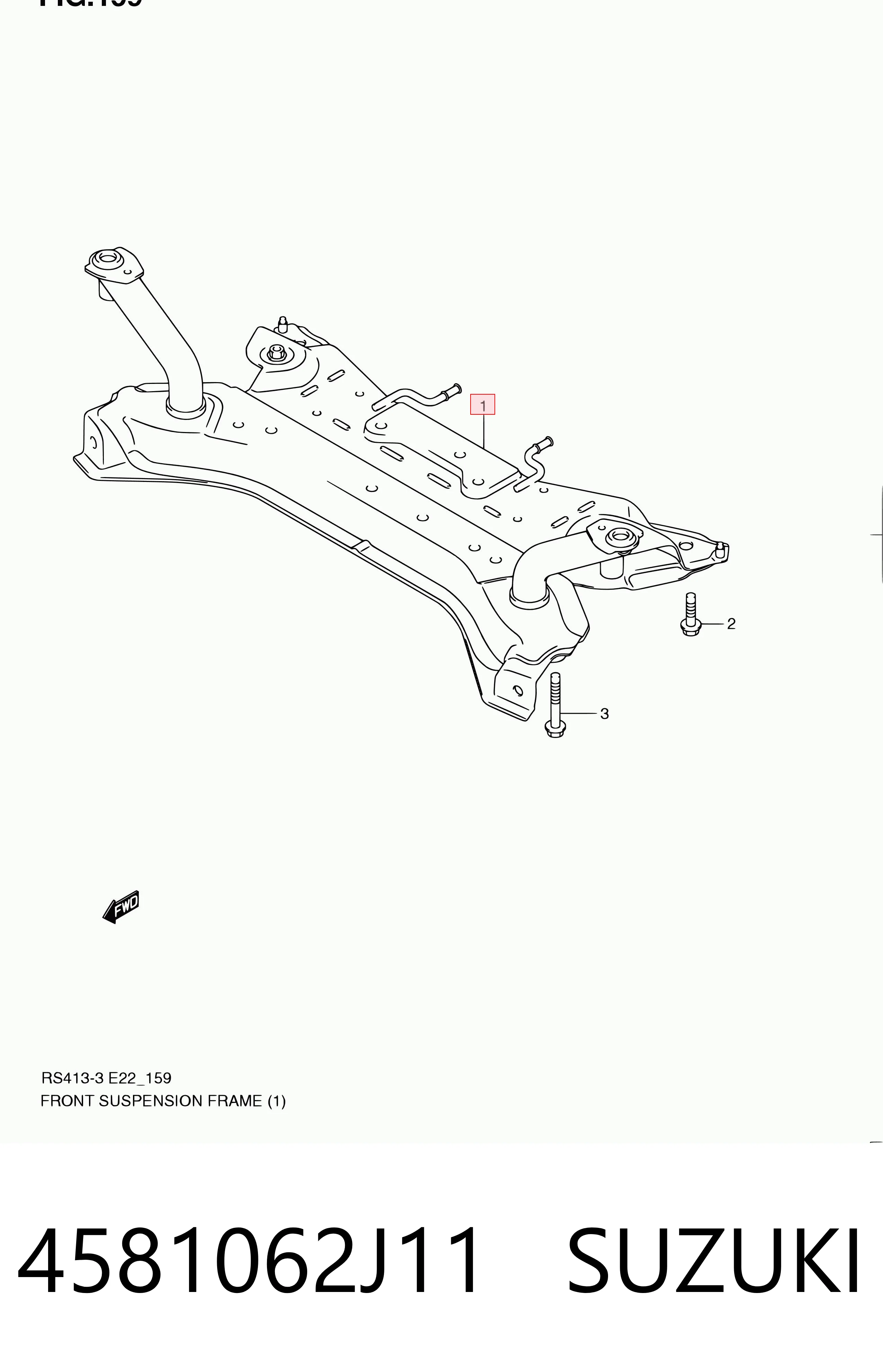 Korpus osi przedniej Suzuki Swift III