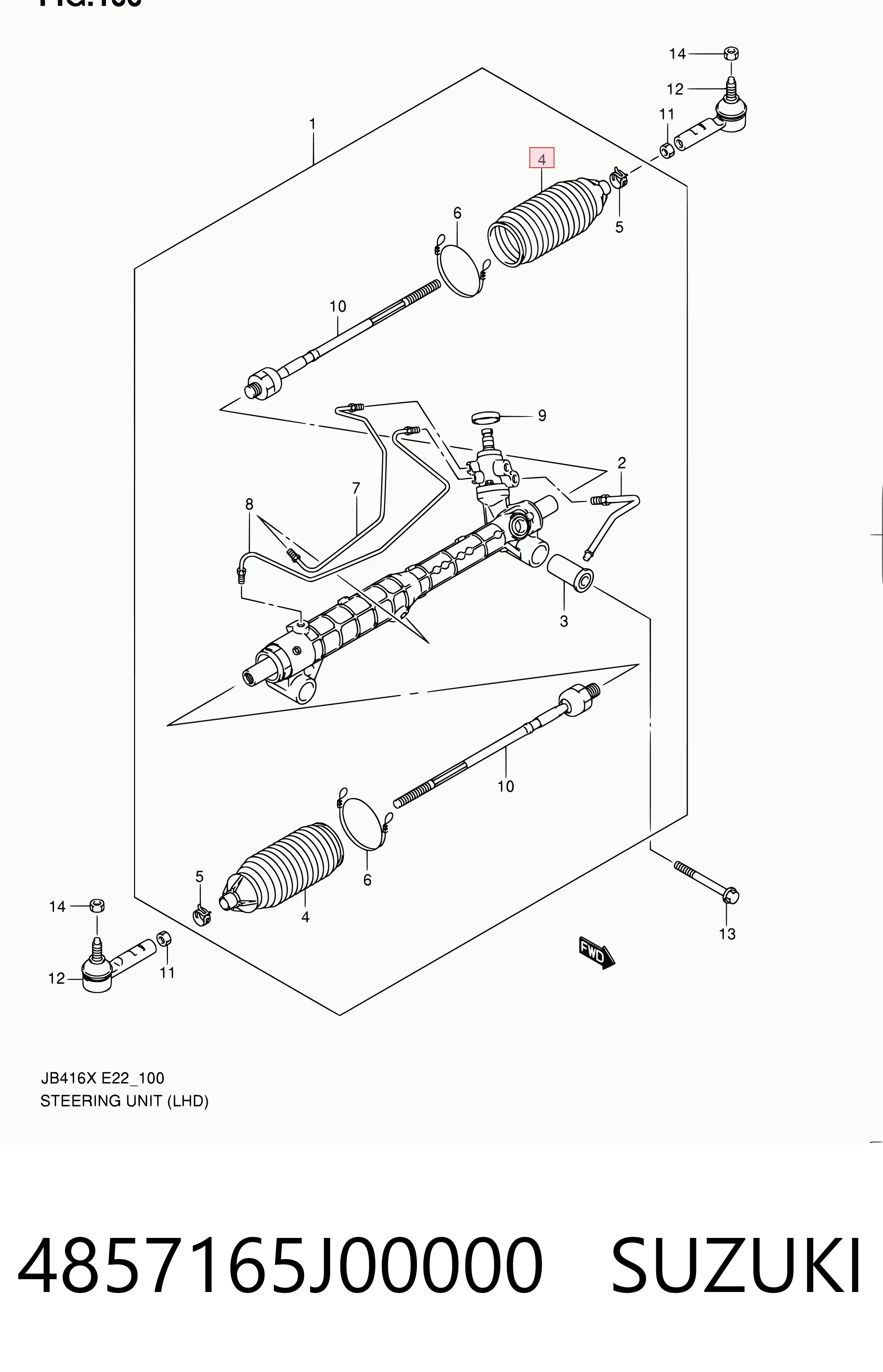 Osłona mechanizmu kierowniczego (maglownicy) do Suzuki Grand Vitara  JB