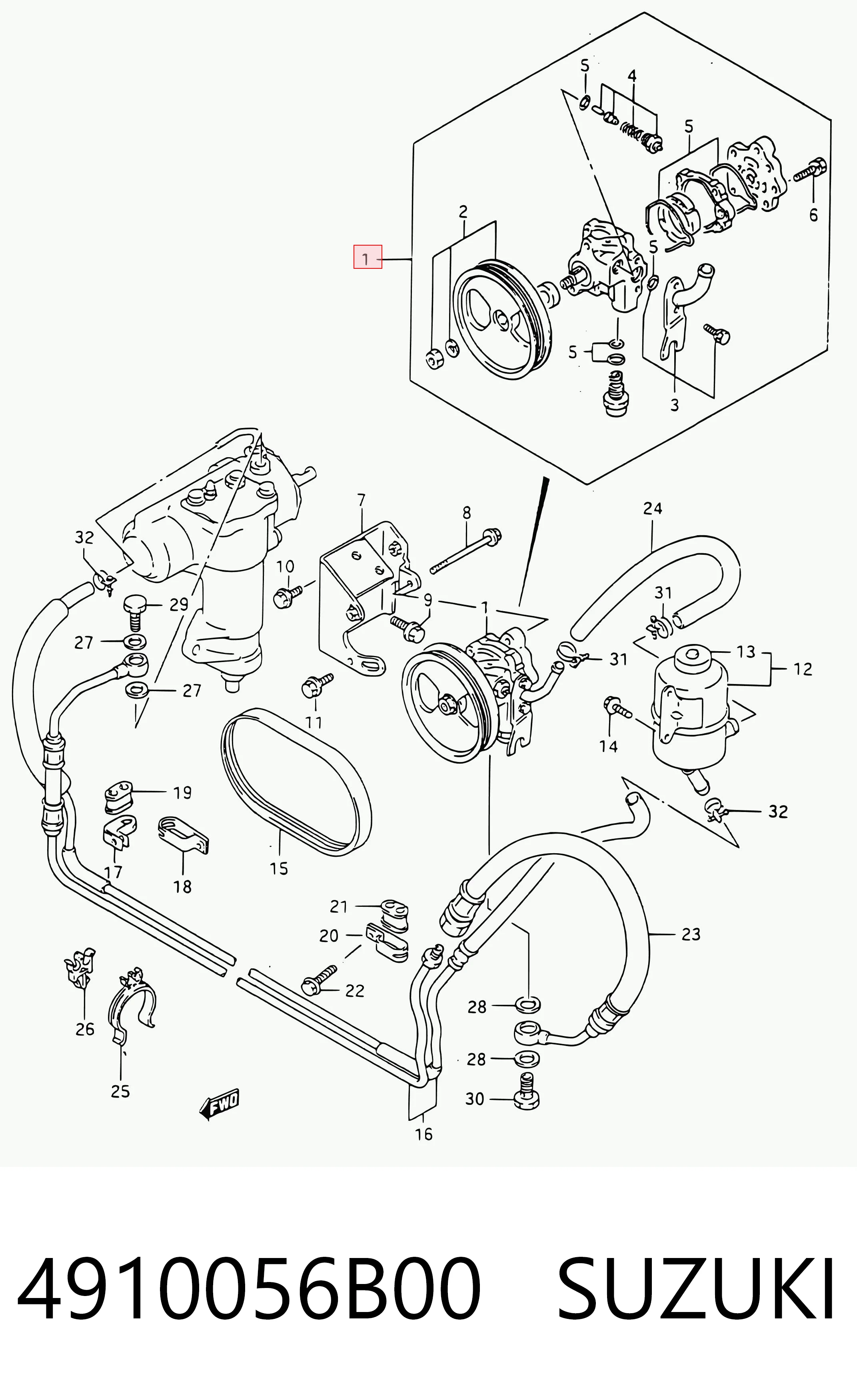 Pompa wspomagania hydraulicznego kierownicy Suzuki Vitara SUV (ETJA) (1988 - 1998) cena, od 130,01 USD